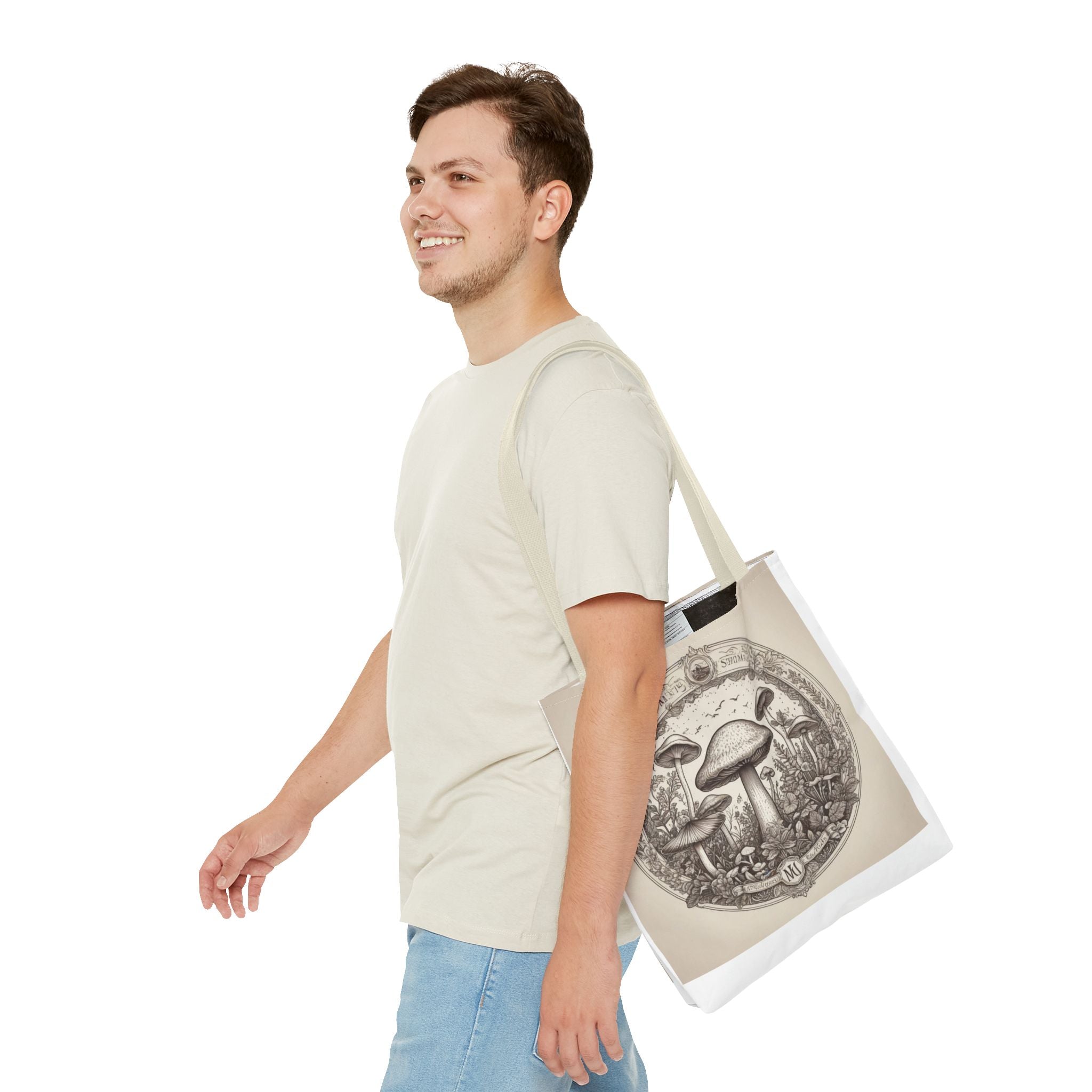 Mystic Shroom Circle Tote Bag – Where Art Nouveau Meets Nature