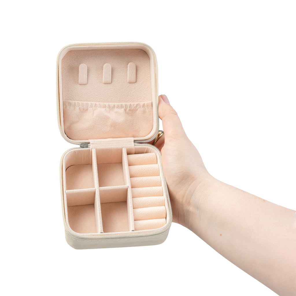 Lion & Mushrooms Jewelry Travel Case — Compact Organizer for Rings, Earrings & Necklaces