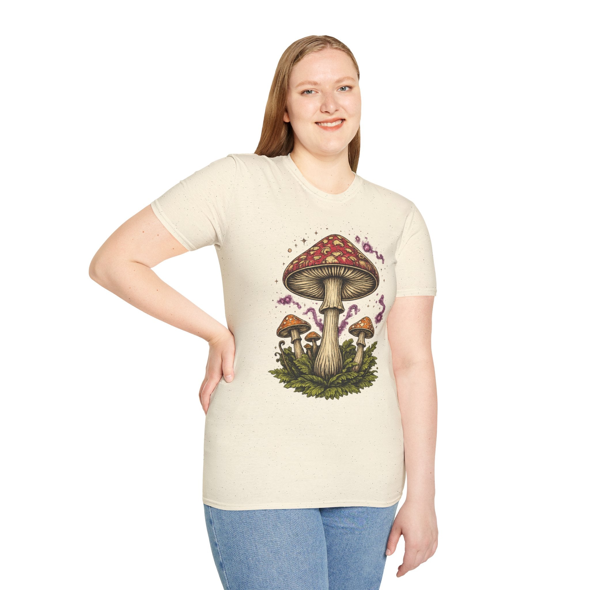 City: Gresham Psychedelic Mushroom Graphic T-Shirt — Red Amanita Illustration