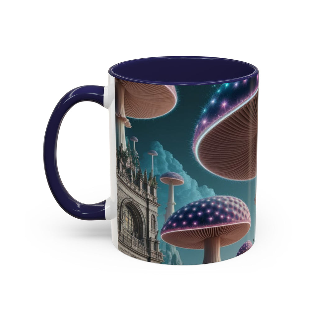 Mug: Mystical Mushroom Accent Coffee Mug — Fantasy Psychedelic Ceramic Cup (11/15oz)