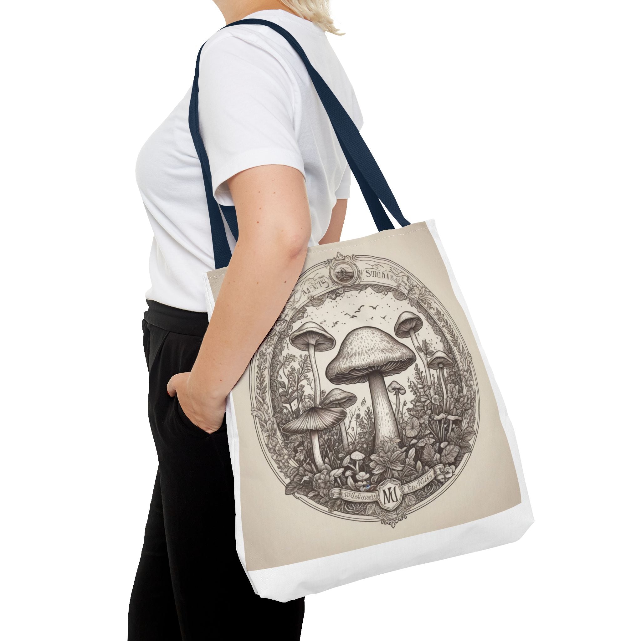 Mystic Shroom Circle Tote Bag – Where Art Nouveau Meets Nature