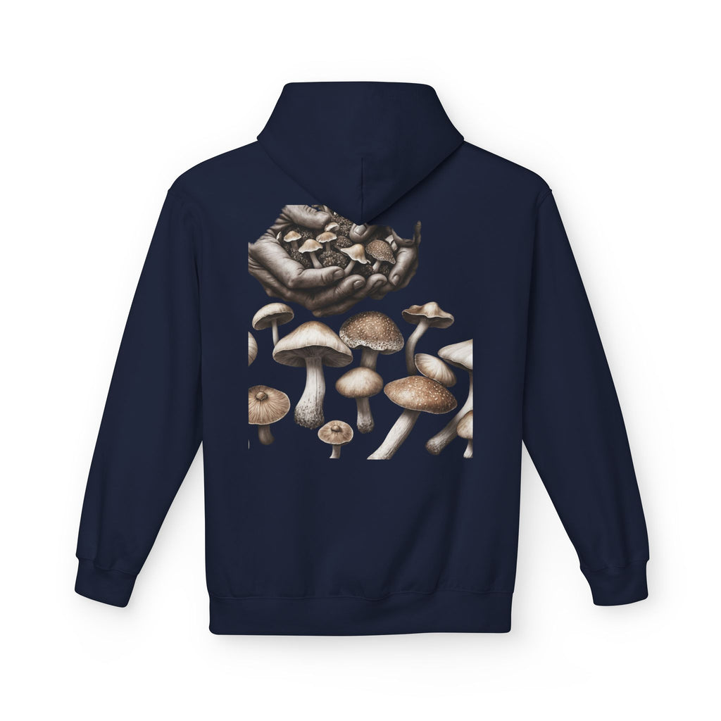 Mushroom Art Hoodie — Botanical Foraging Graphic Pullover