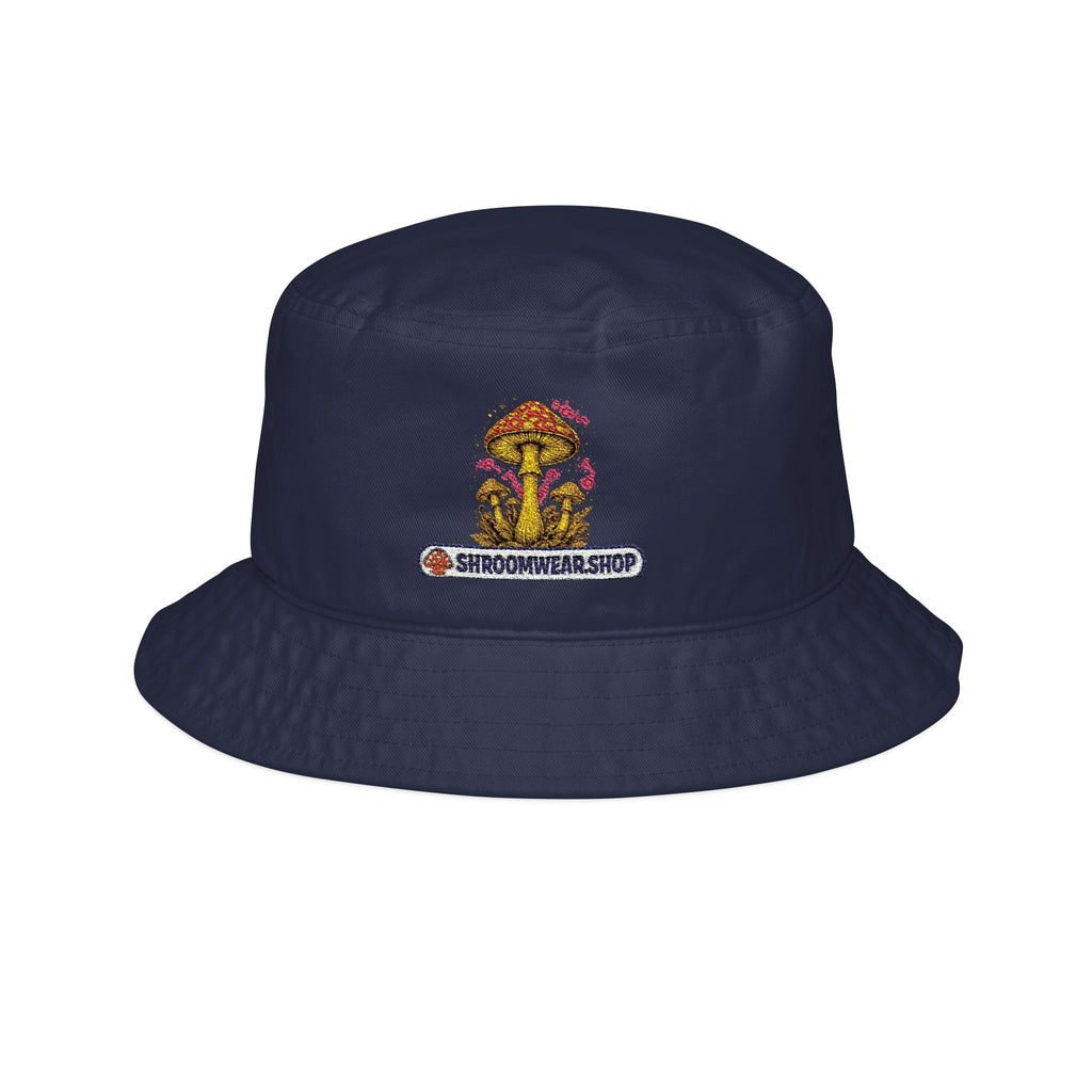 Mushroom Garden Bucket Hat — Floral Psychedelic Nature Graphic