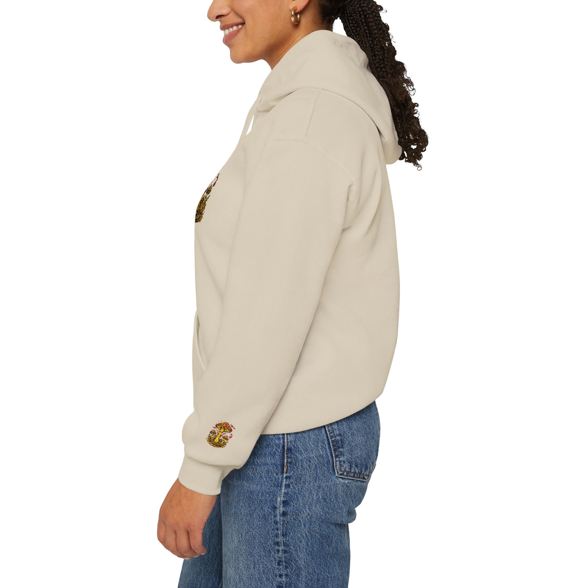 Mushroom Grove Hoodie – Whimsical Autumn Forest Mushroom Sweatshirt
