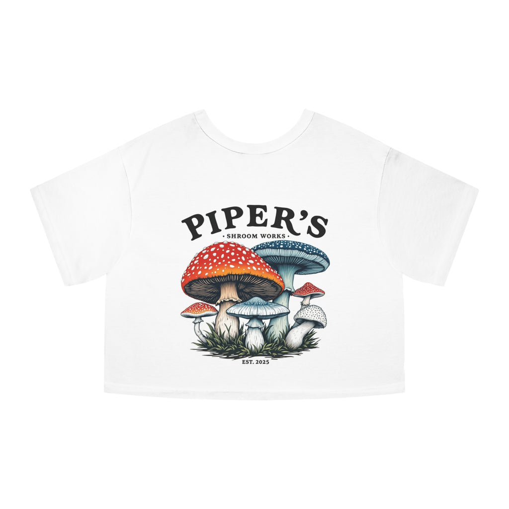 Mushroom Graphic Cropped Tee