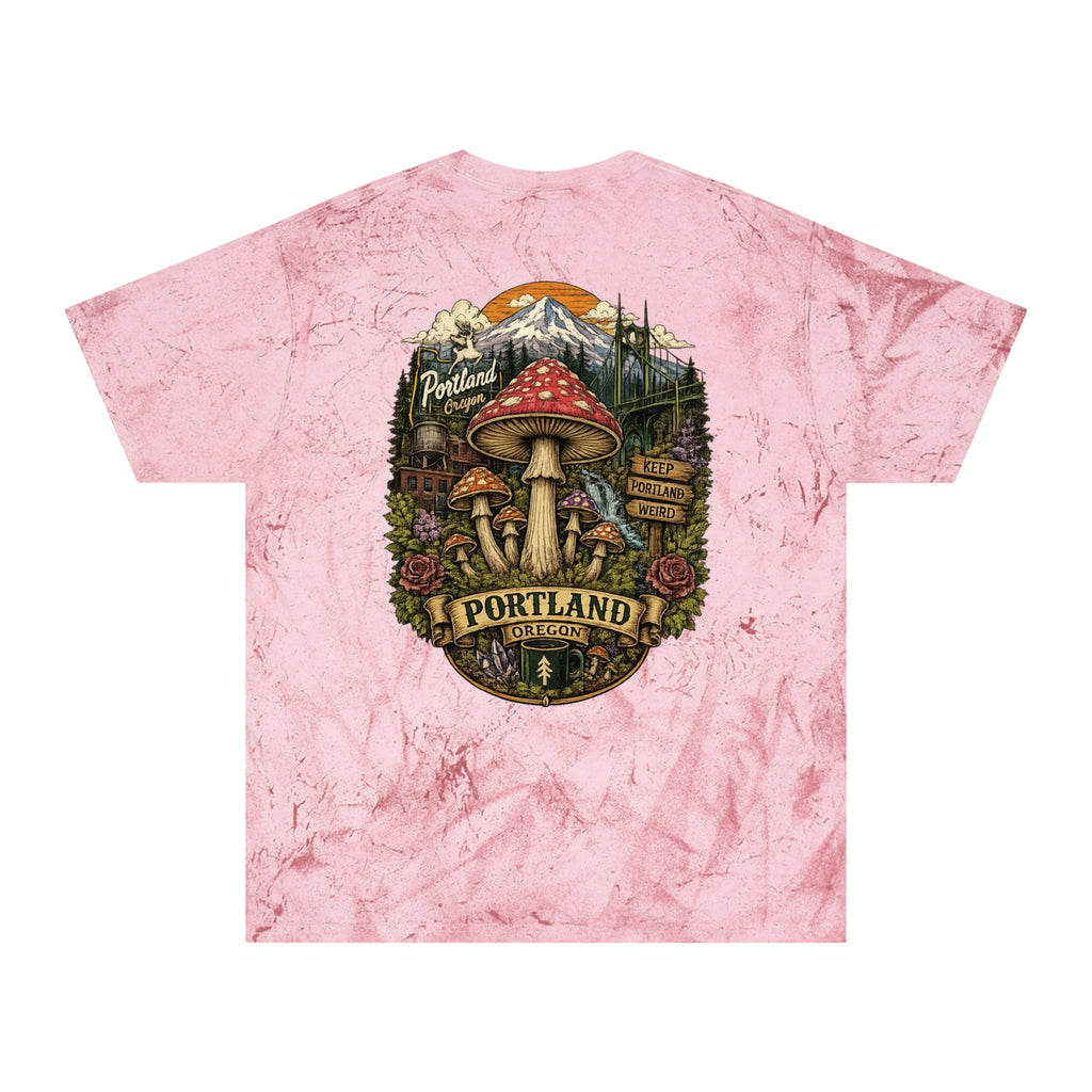 City: Portland Mushroom Vintage T-Shirt