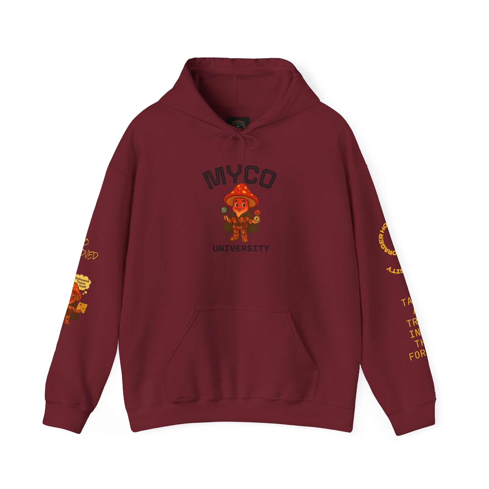 Myco University Lion & Mushroom Hoodie — Psychedelic Lion Graphic Pullover