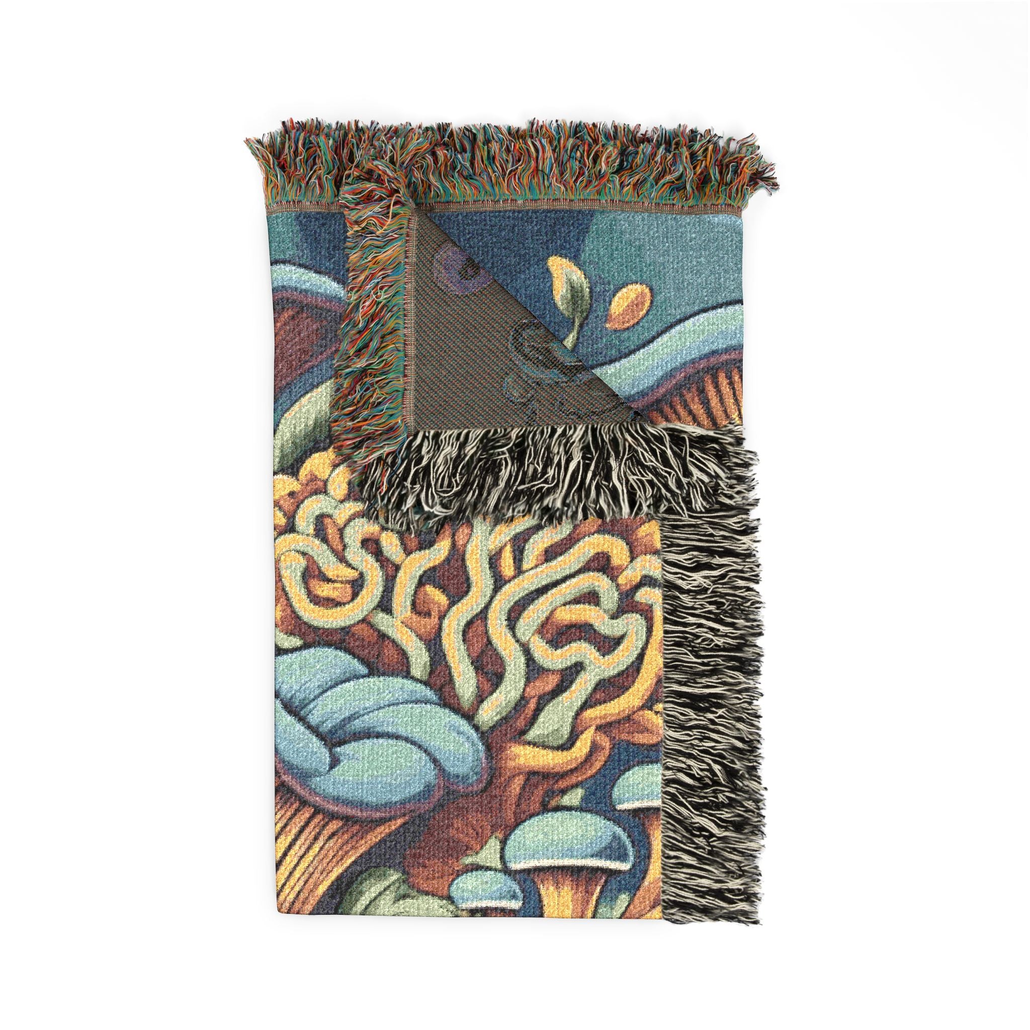 Abstract Floral Woven Blanket – Boho Tapestry Throw for Living Room & Bedroom