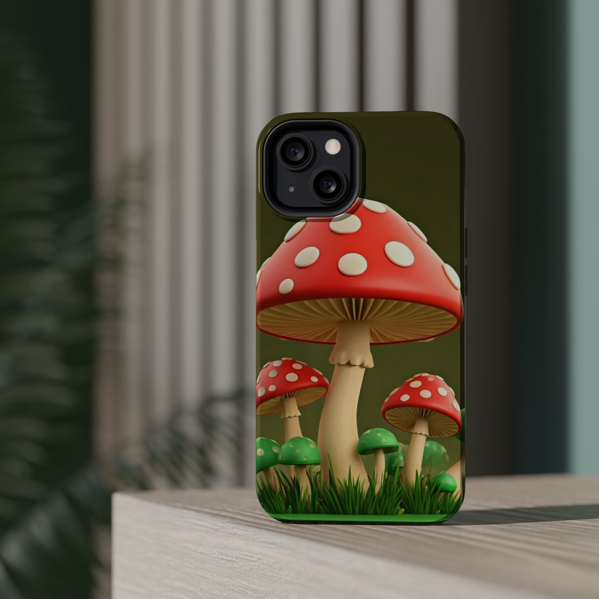 Golden Glow Mushroom Phone Case – Nature Meets Radiance