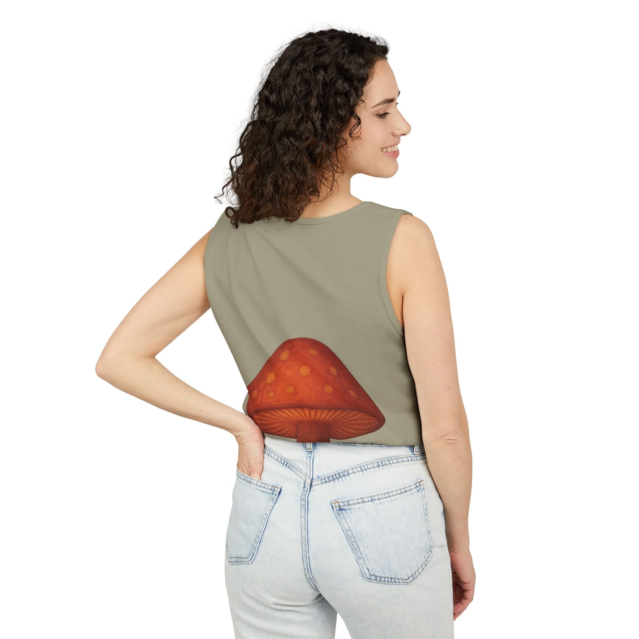 City: Portland Mushroom Tank Top — Vintage Forest Travel Graphic