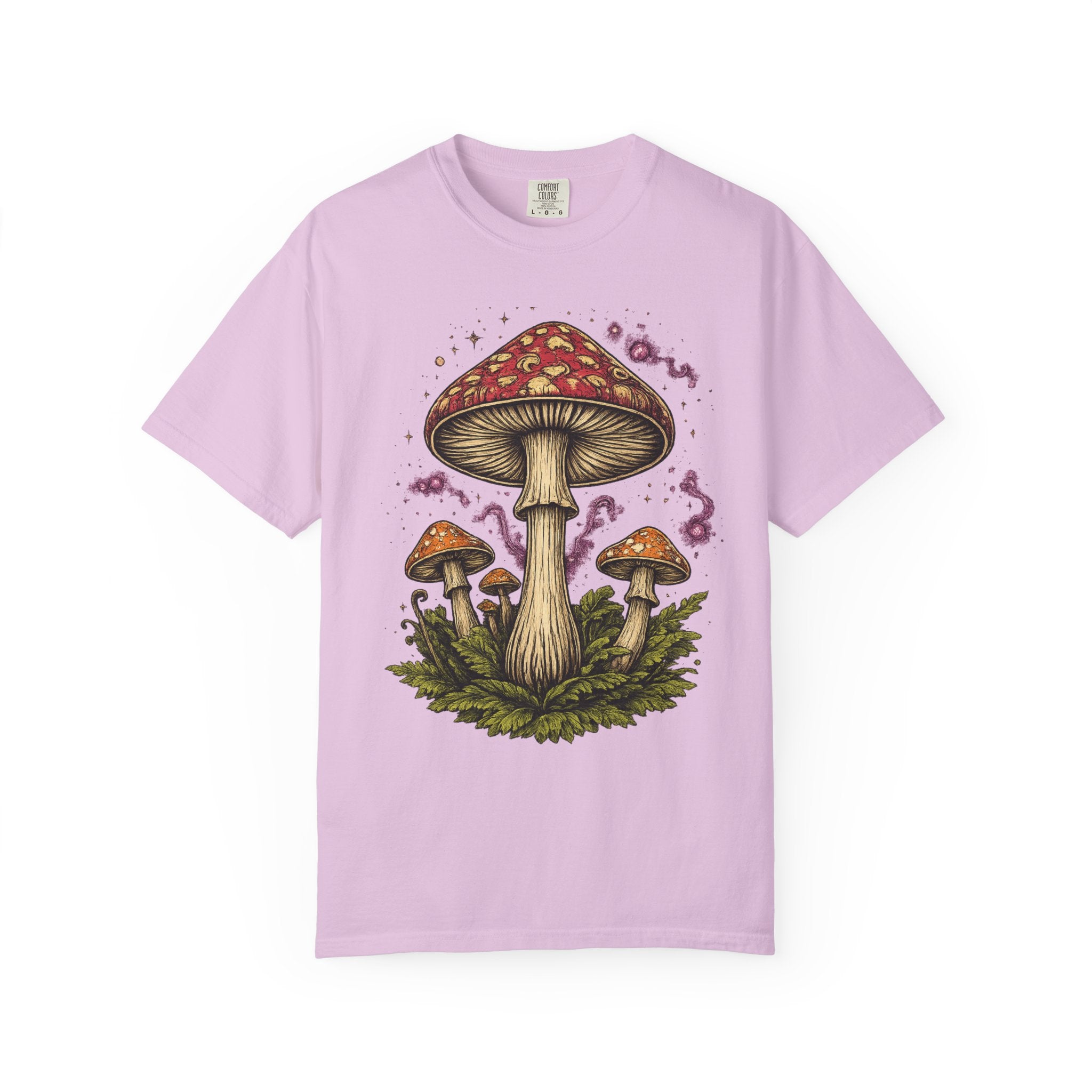 City: Portland Mushroom Graphic T-Shirt — Vintage Forest Amanita Design