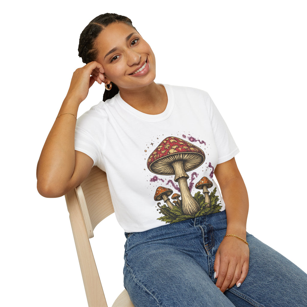 City: Gresham Psychedelic Mushroom Graphic T-Shirt — Red Amanita Illustration