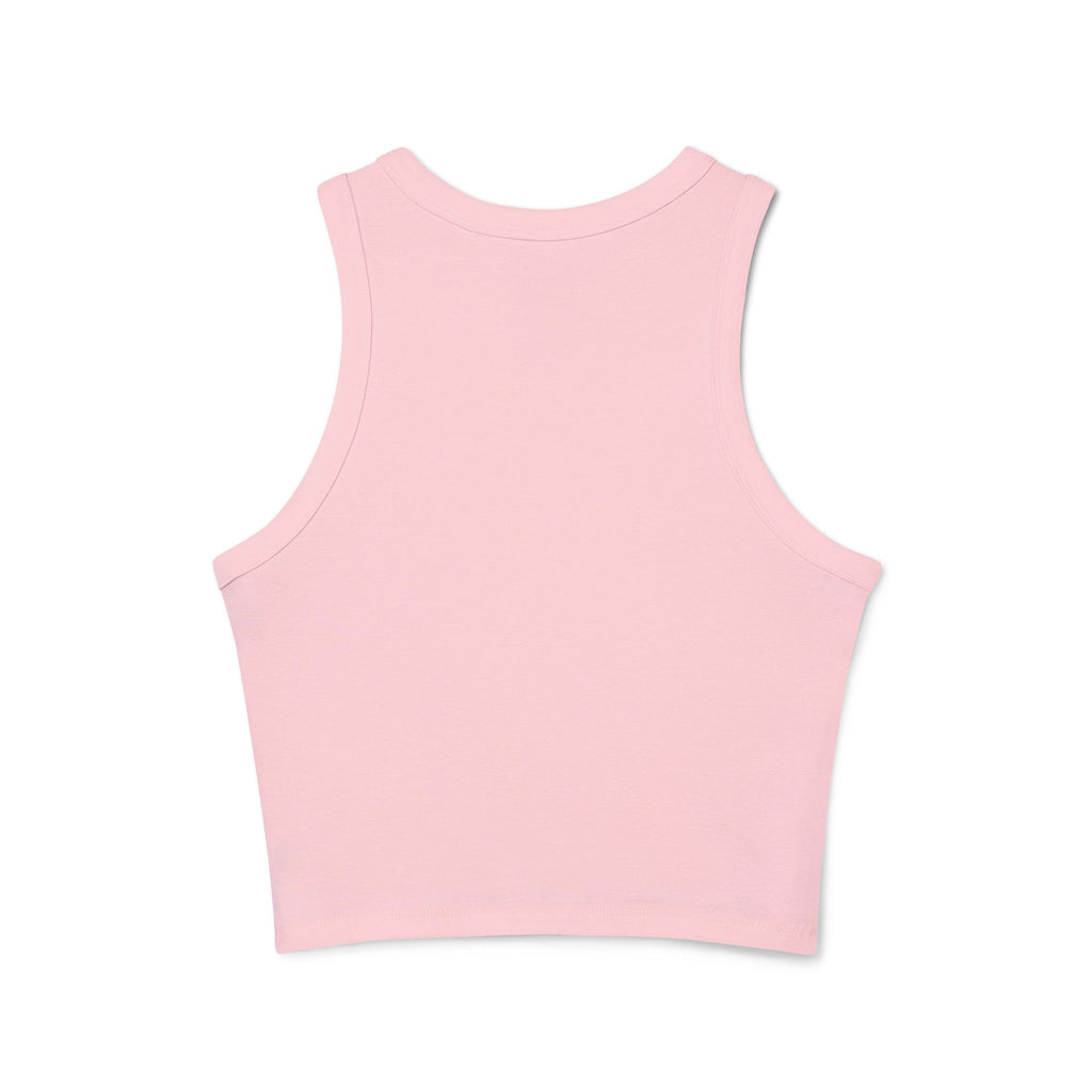 Portland Mushroom Graphic Tank — Women's Crop Racerback Tank Top