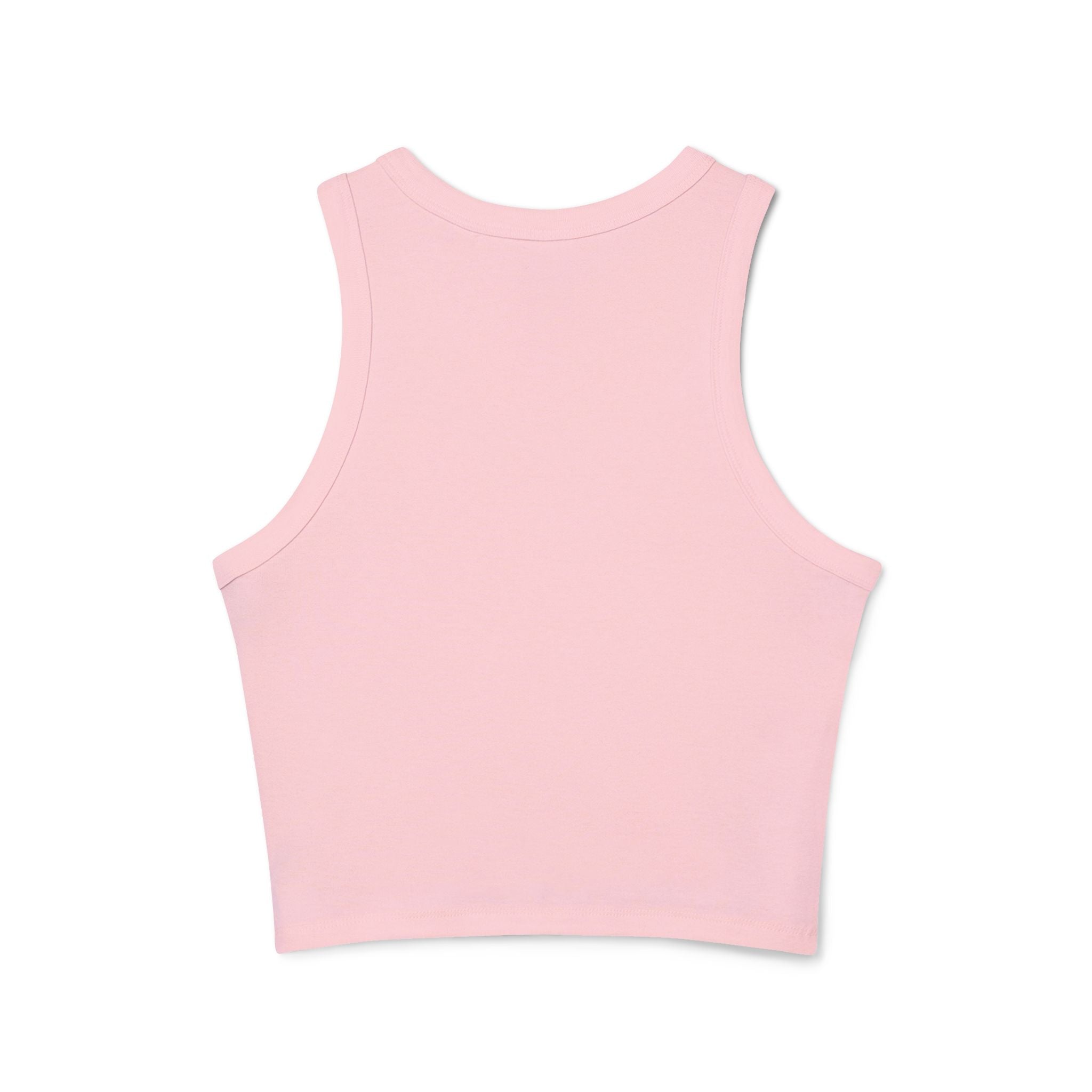 Portland Mushroom Graphic Tank — Women's Crop Racerback Tank Top