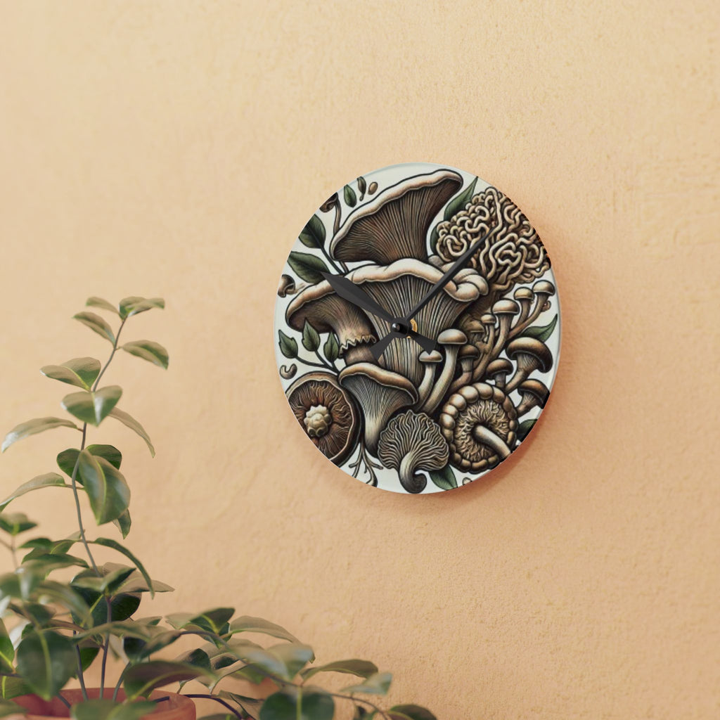 Forest Time Mushroom Harmony Clock
