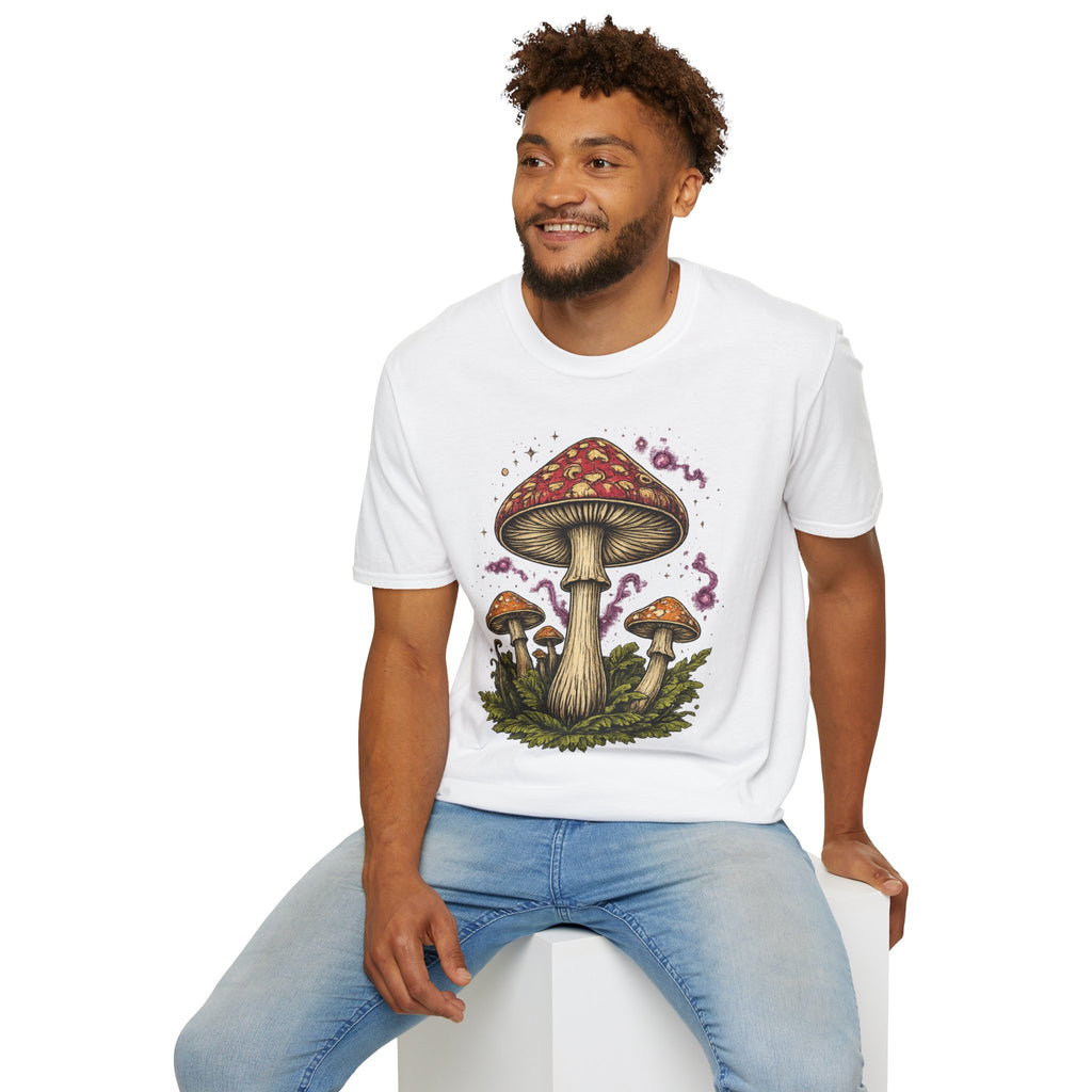 City: Portland Mushroom Magic T-Shirt — Vintage Red Toadstool Illustration