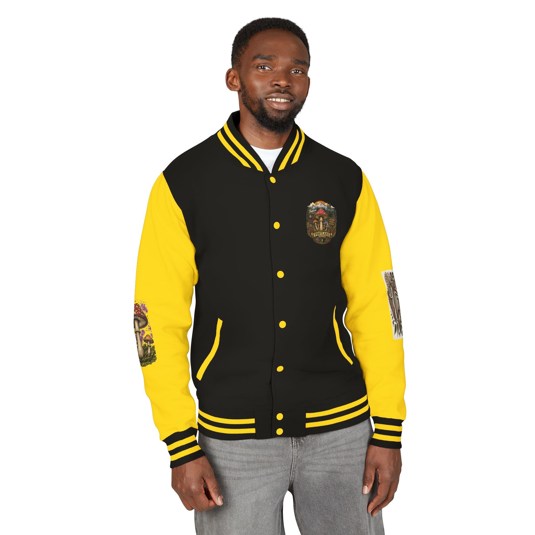 Portland Mushroom Patch Letterman Jacket