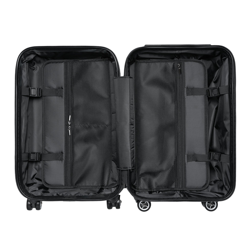 Mushroom Illustration Suitcase – Botanical Fungi Carry-On Luggage