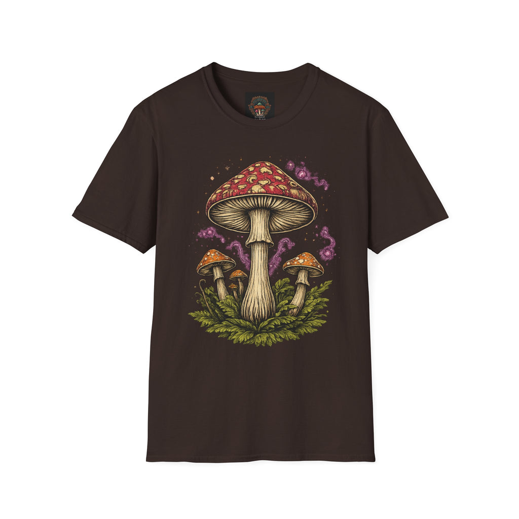City: Portland Mushroom Magic T-Shirt — Vintage Red Toadstool Illustration