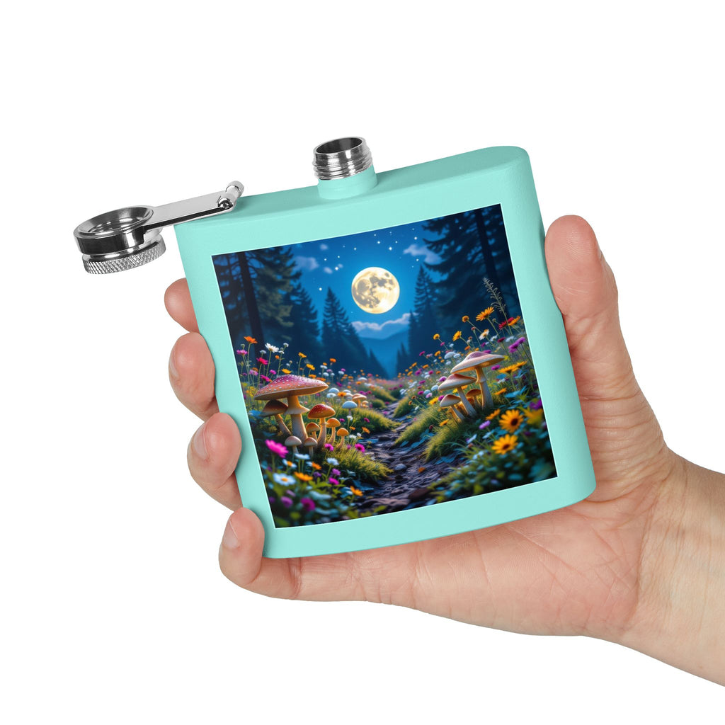 Moonlit Grove Stainless Steel Flask – Sip with a Side of Magic