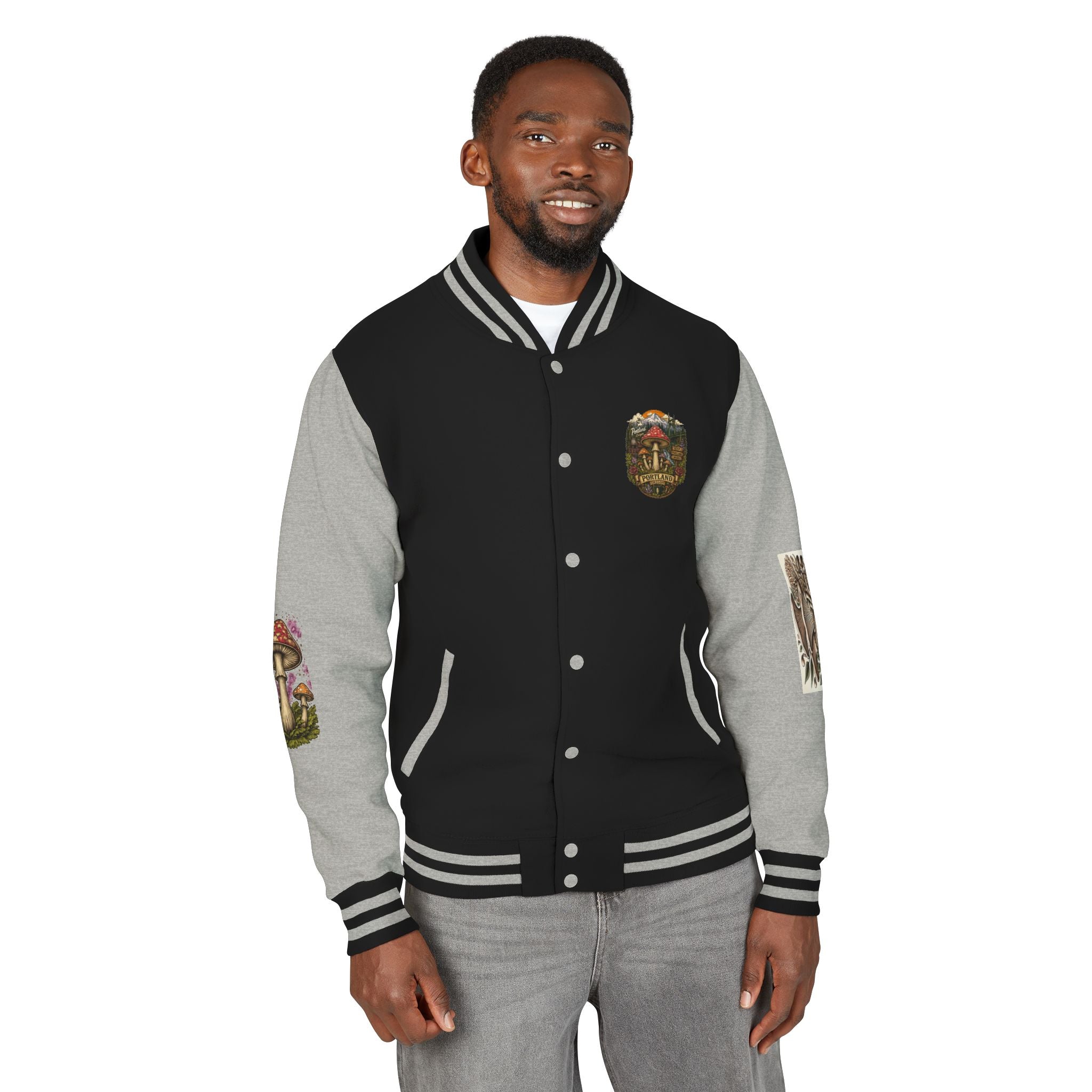 Portland Mushroom Patch Letterman Jacket