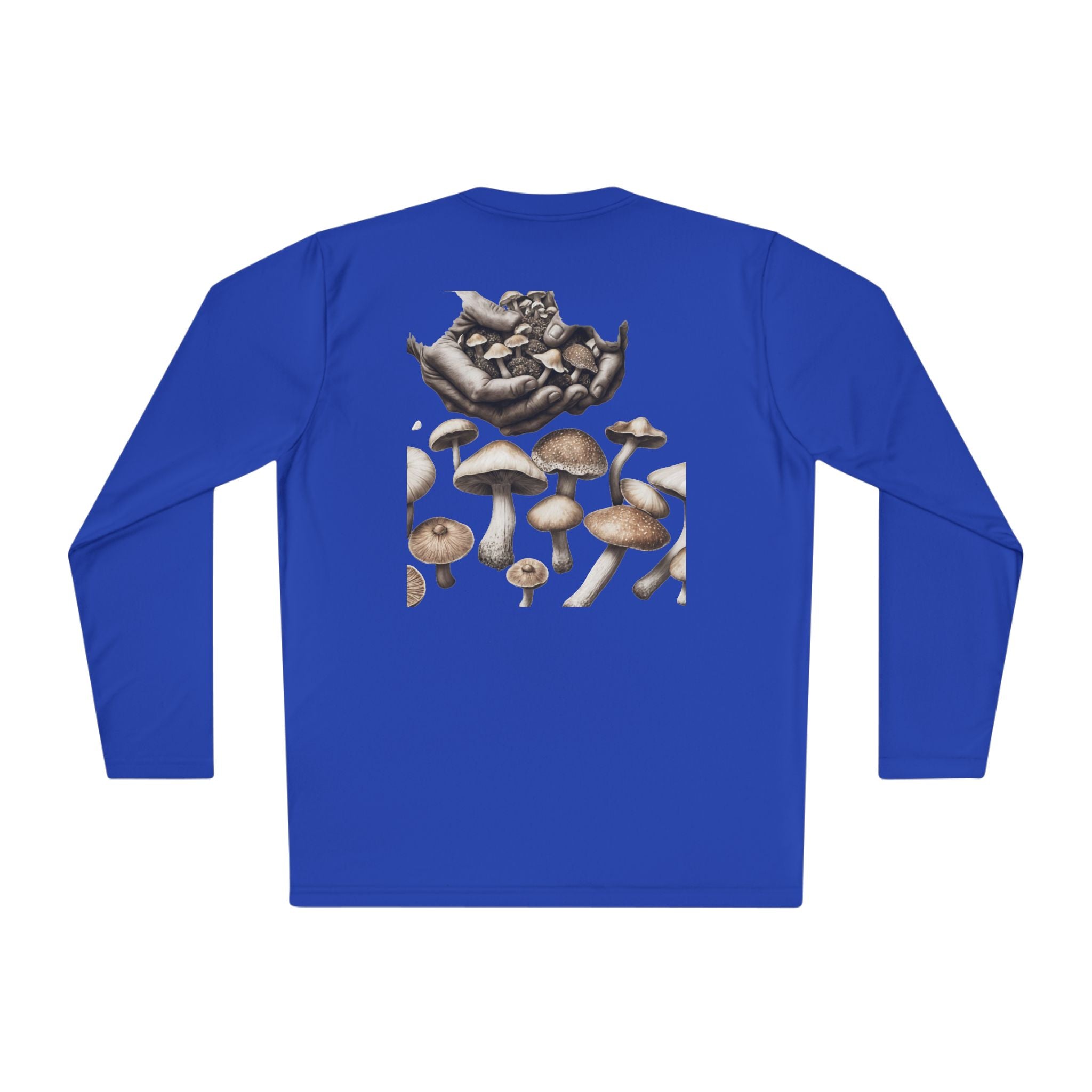 Vancouver Nature Long Sleeve Tee — Scenic Mountains & Mushroom Art