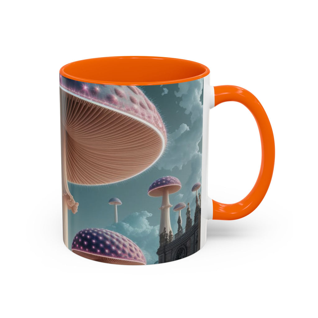 Mug: Mystical Mushroom Accent Coffee Mug — Fantasy Psychedelic Ceramic Cup (11/15oz)