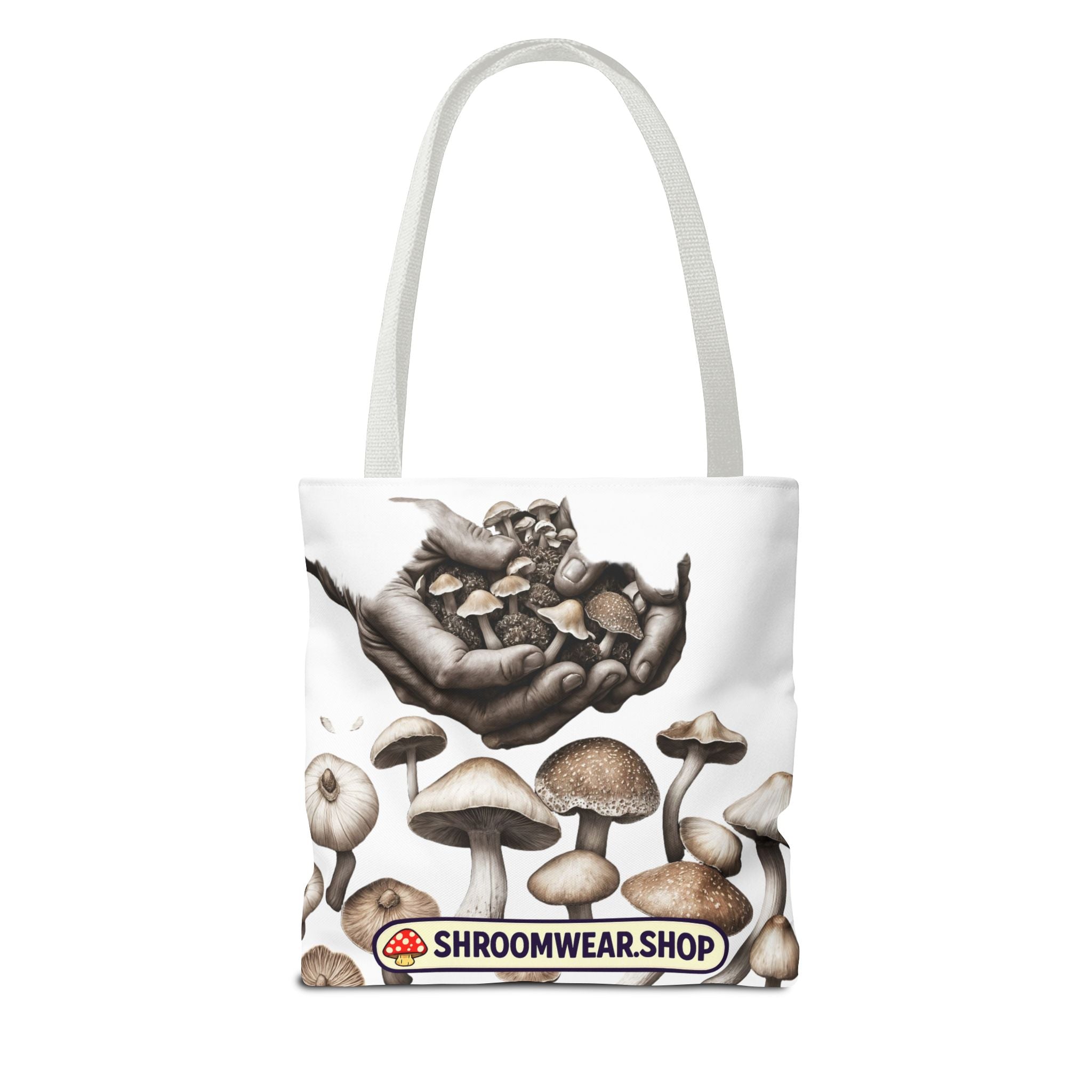 Tote Bag: Mushroom Tote Bag — Hand-Harvested Fungi Illustration Tote