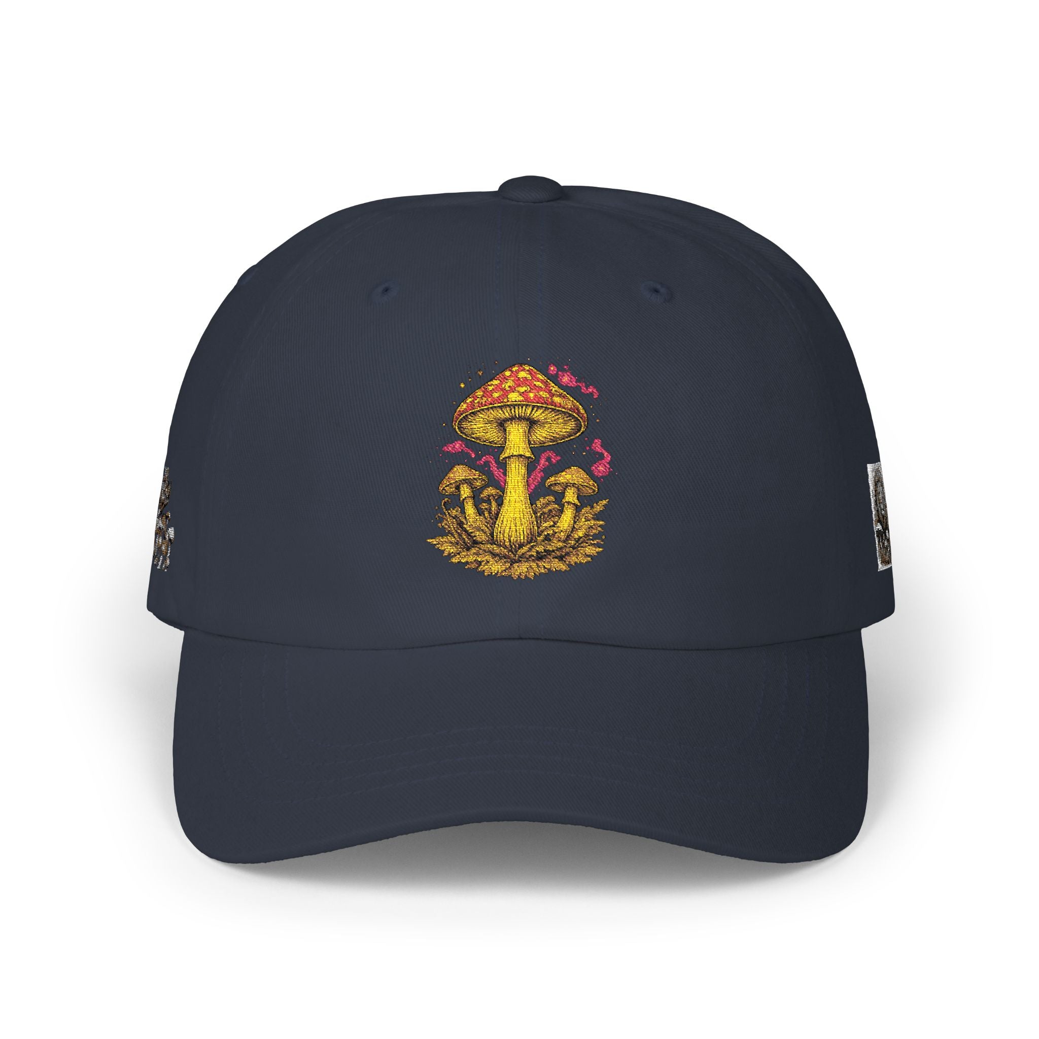 Mushroom Cluster Dad Cap — Psychedelic Nature Embroidered Baseball Hat