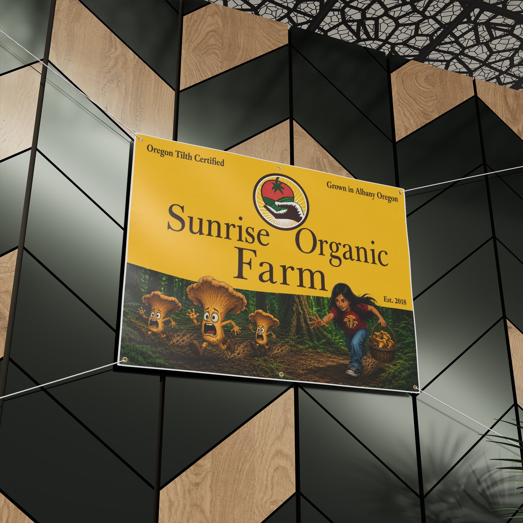 Organic Farm Banner — Sunrise Organic Farm Matte Outdoor Sign