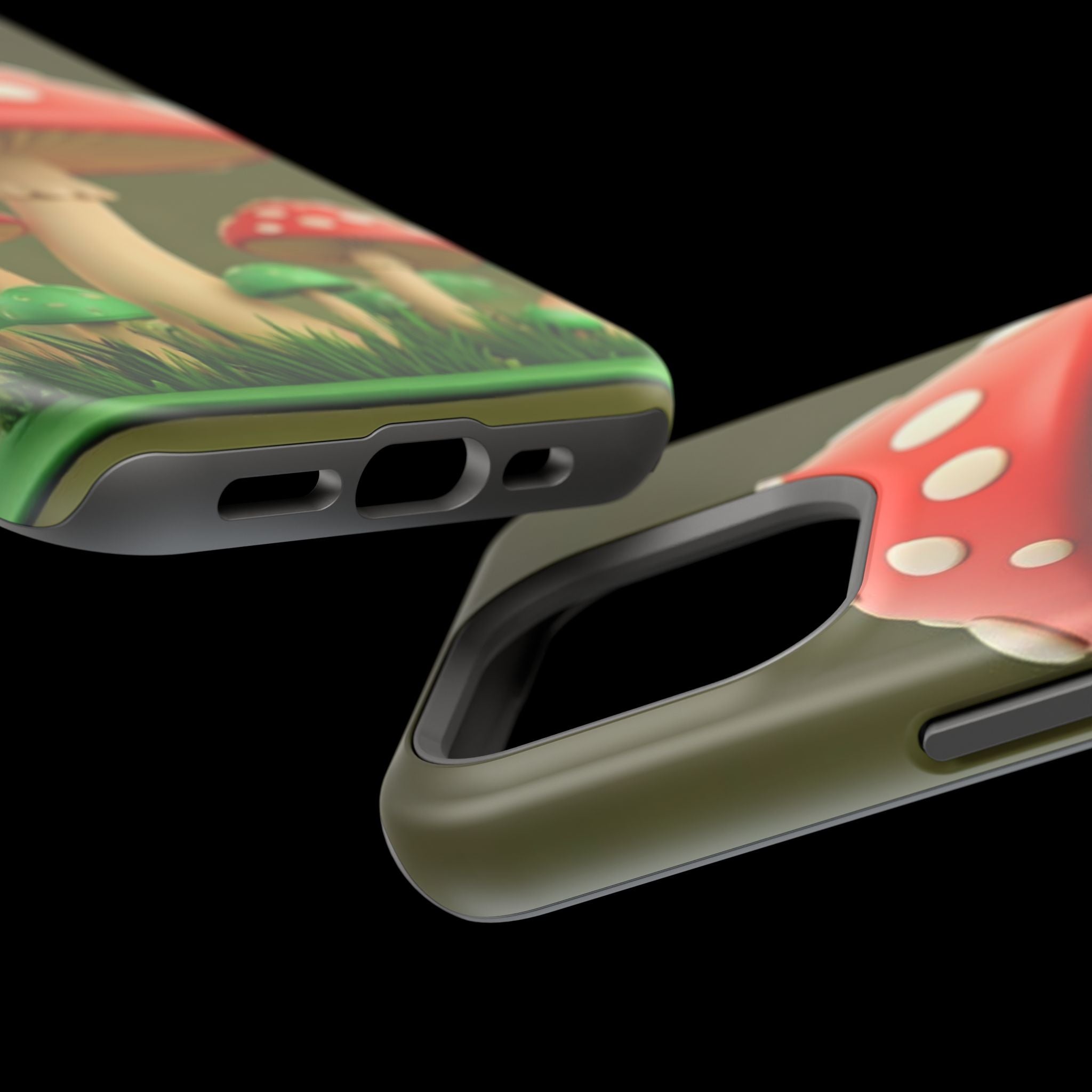 Golden Glow Mushroom Phone Case – Nature Meets Radiance
