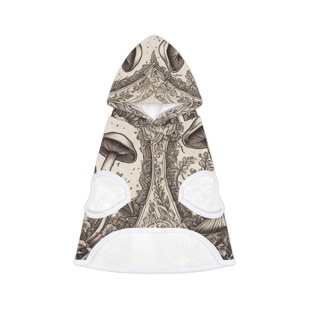 Custom Design Mushroom Print Enchanted Grove Dog/Cat Hoodie – Where Myth Meets Cozy