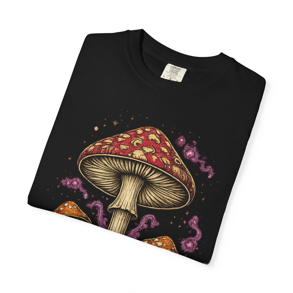 City: Portland Mushroom Graphic T-Shirt — Vintage Forest Amanita Design