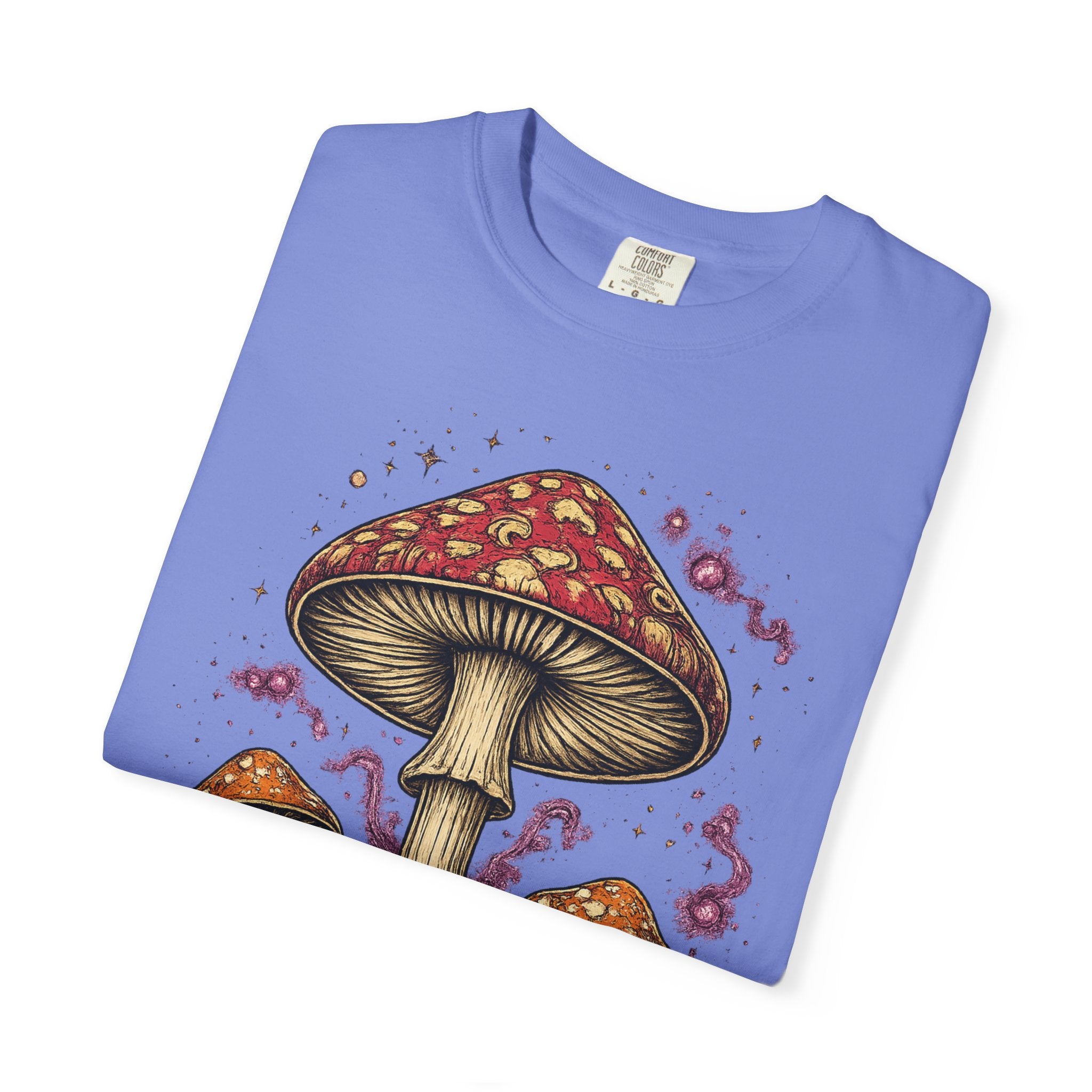 City: Portland Mushroom Graphic T-Shirt — Vintage Forest Amanita Design