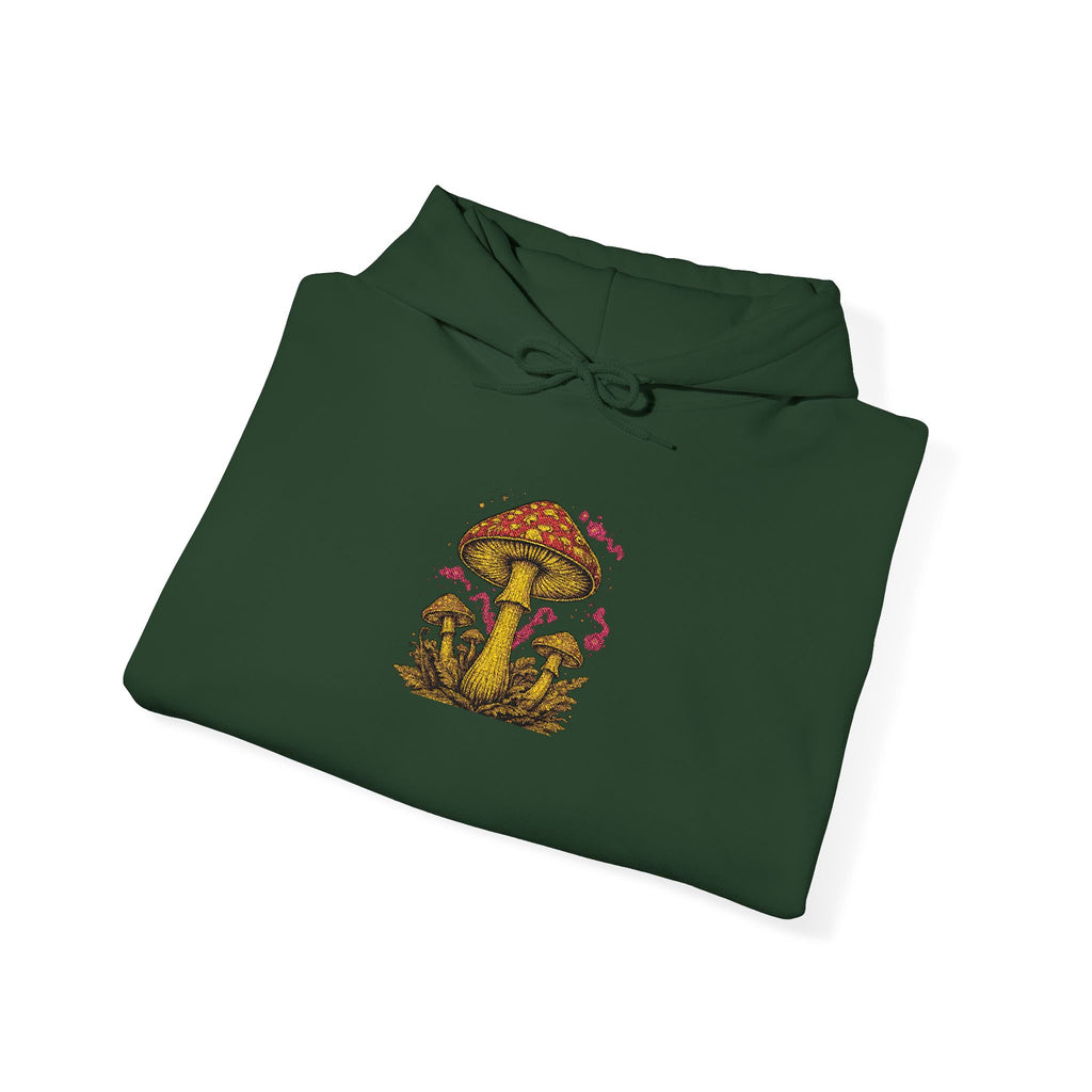 Mushroom Grove Hoodie – Whimsical Autumn Forest Mushroom Sweatshirt