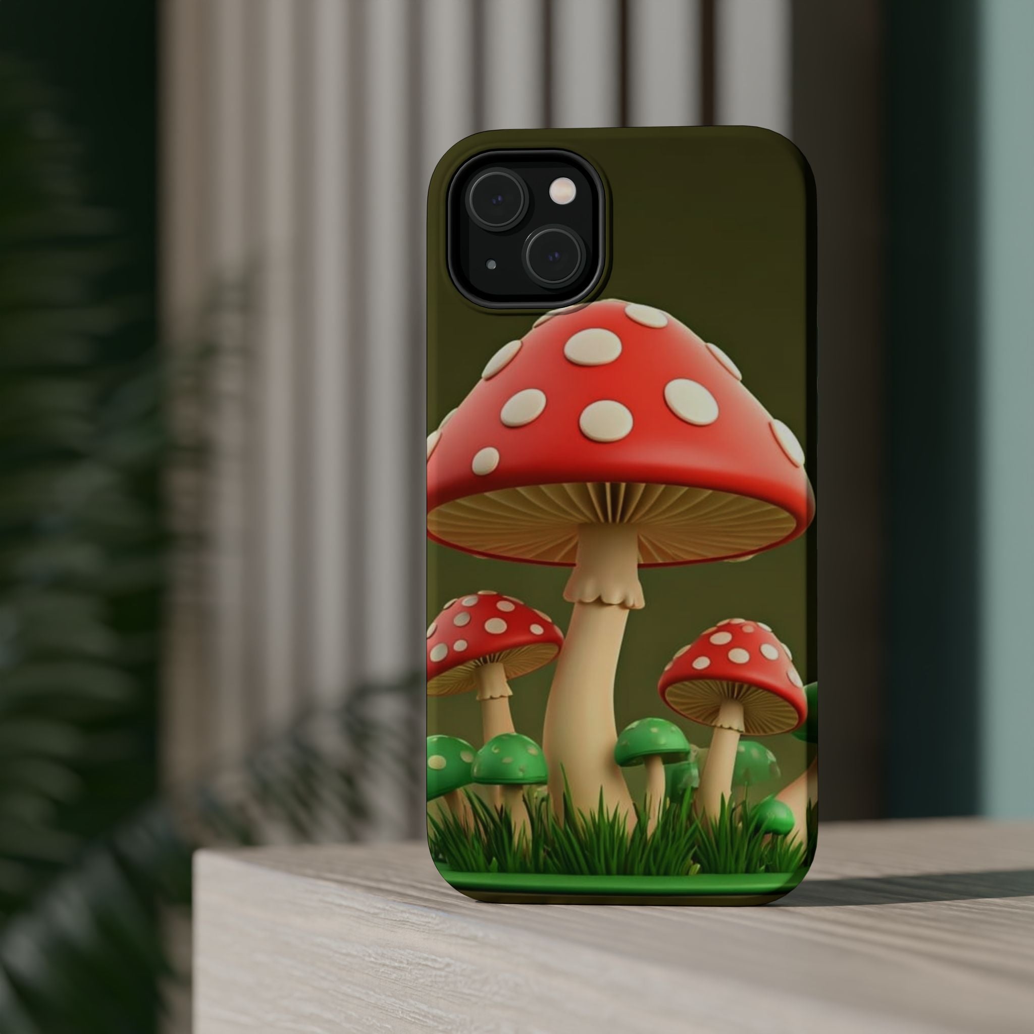 Golden Glow Mushroom Phone Case – Nature Meets Radiance