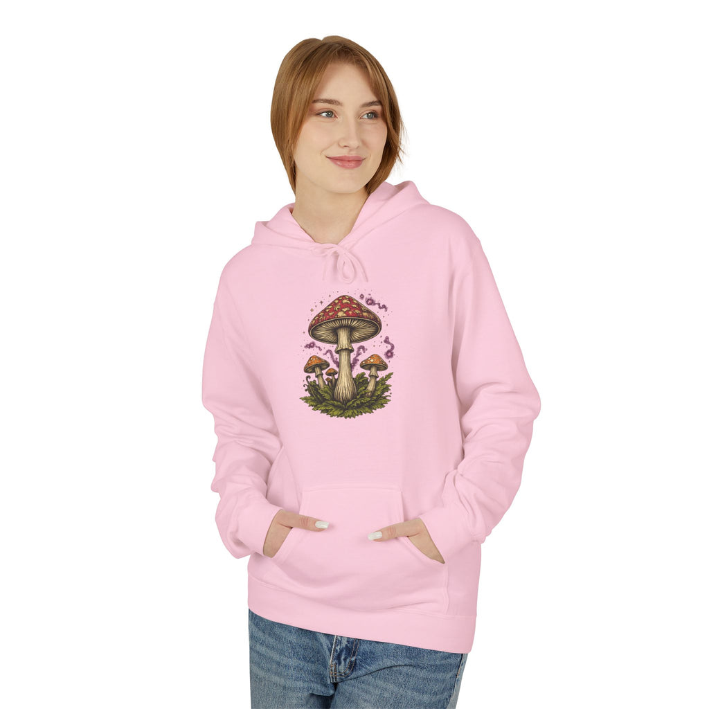 Mushroom Art Hoodie — Botanical Foraging Graphic Pullover