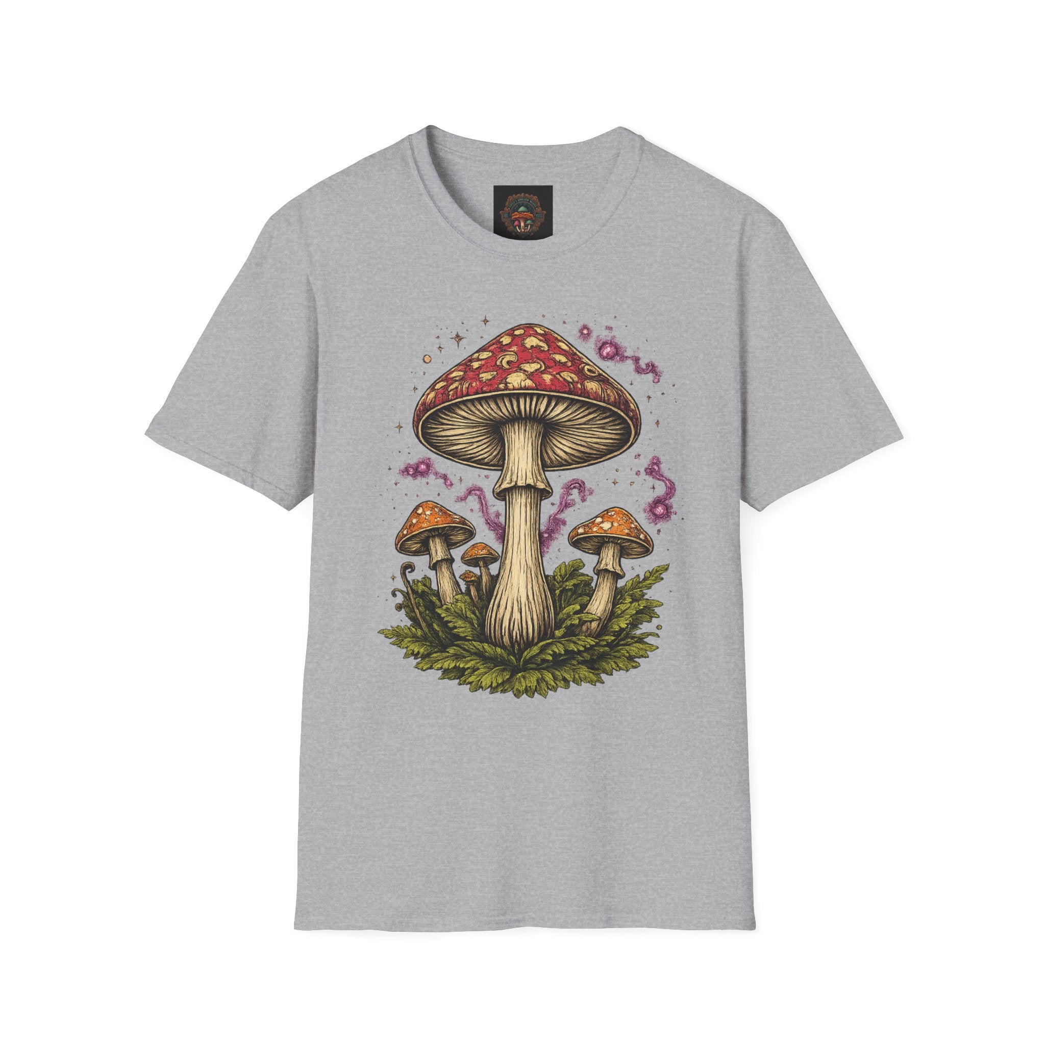 City: Portland Mushroom Magic T-Shirt — Vintage Red Toadstool Illustration