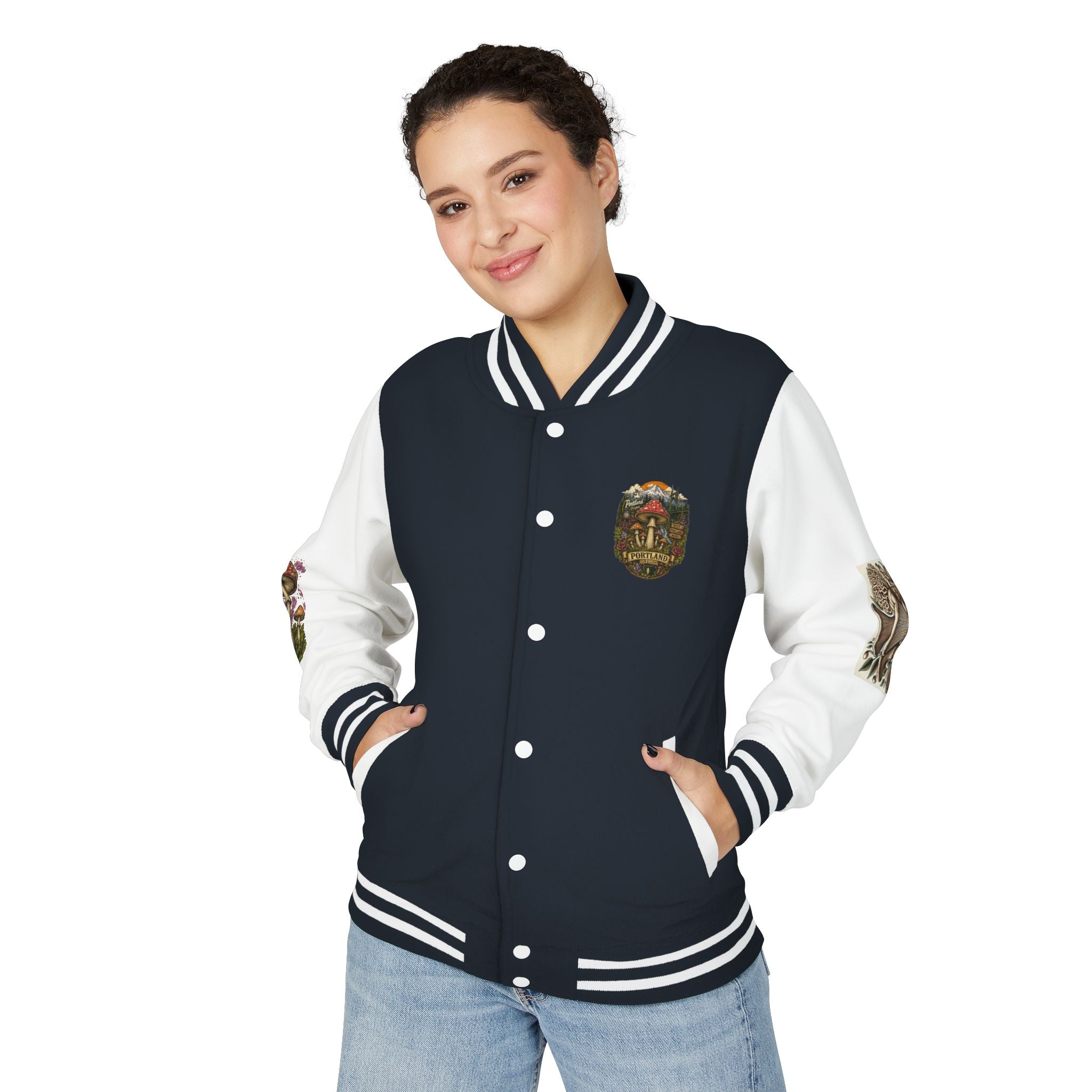Portland Mushroom Patch Letterman Jacket