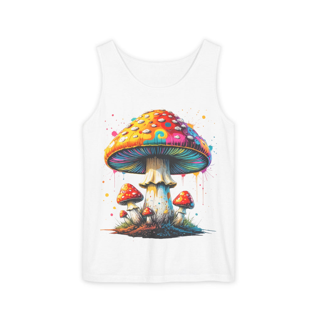 City: Portland Mushroom Graphic Tank Top — Colorful Psychedelic Fungi Design