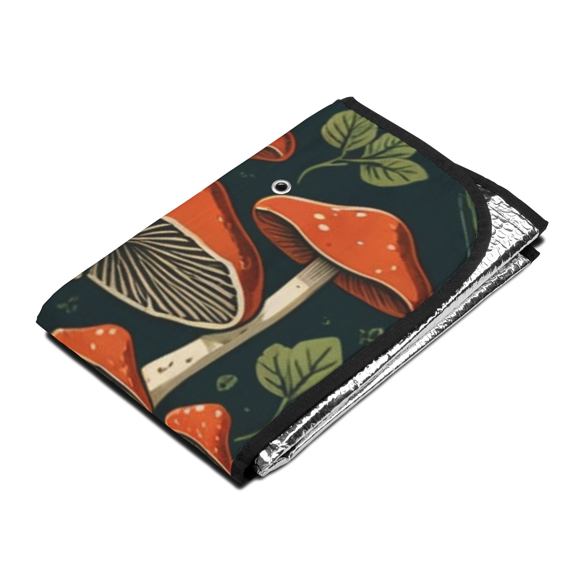 Mushroom Forest Car Sun Shade — Retro Red Toadstool Windshield Protector