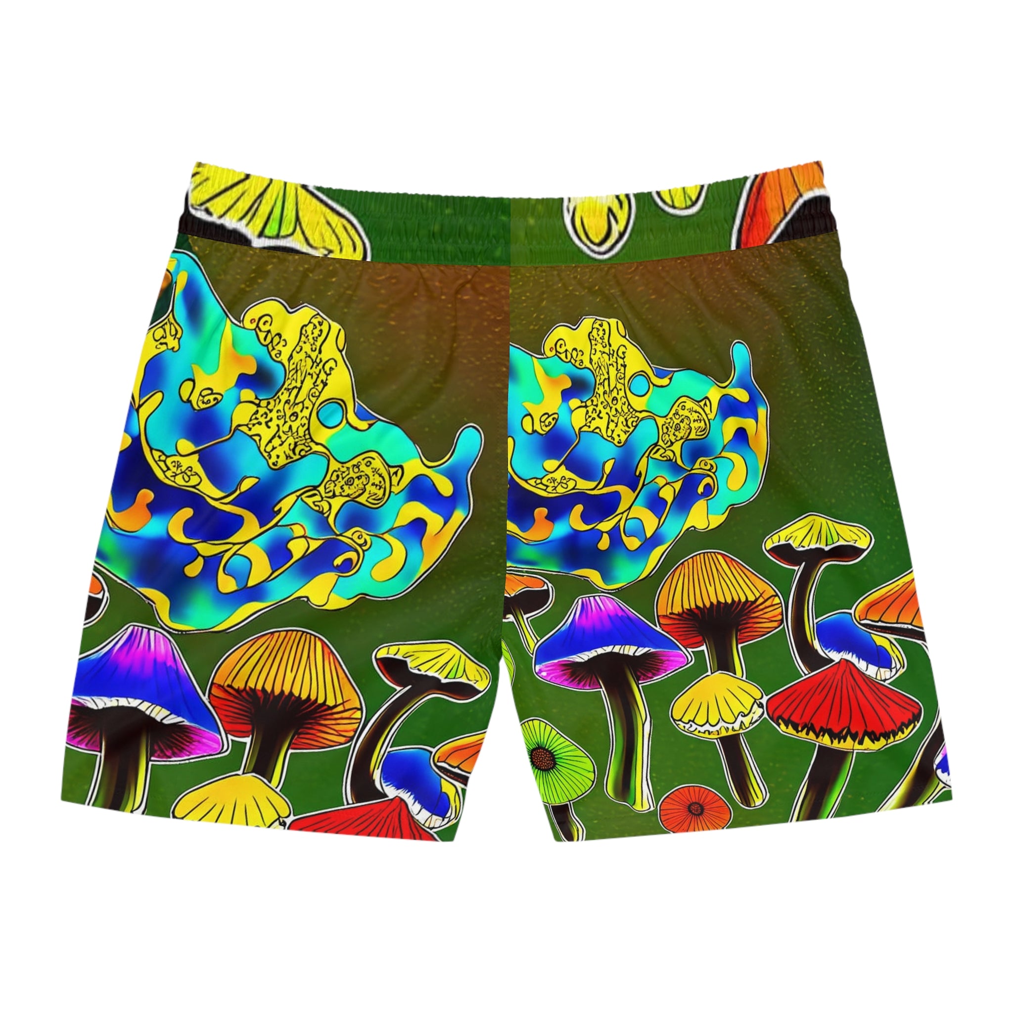 Psychedelic Mushroom Swim Shorts – Men's Vibrant AOP Beach Trunks