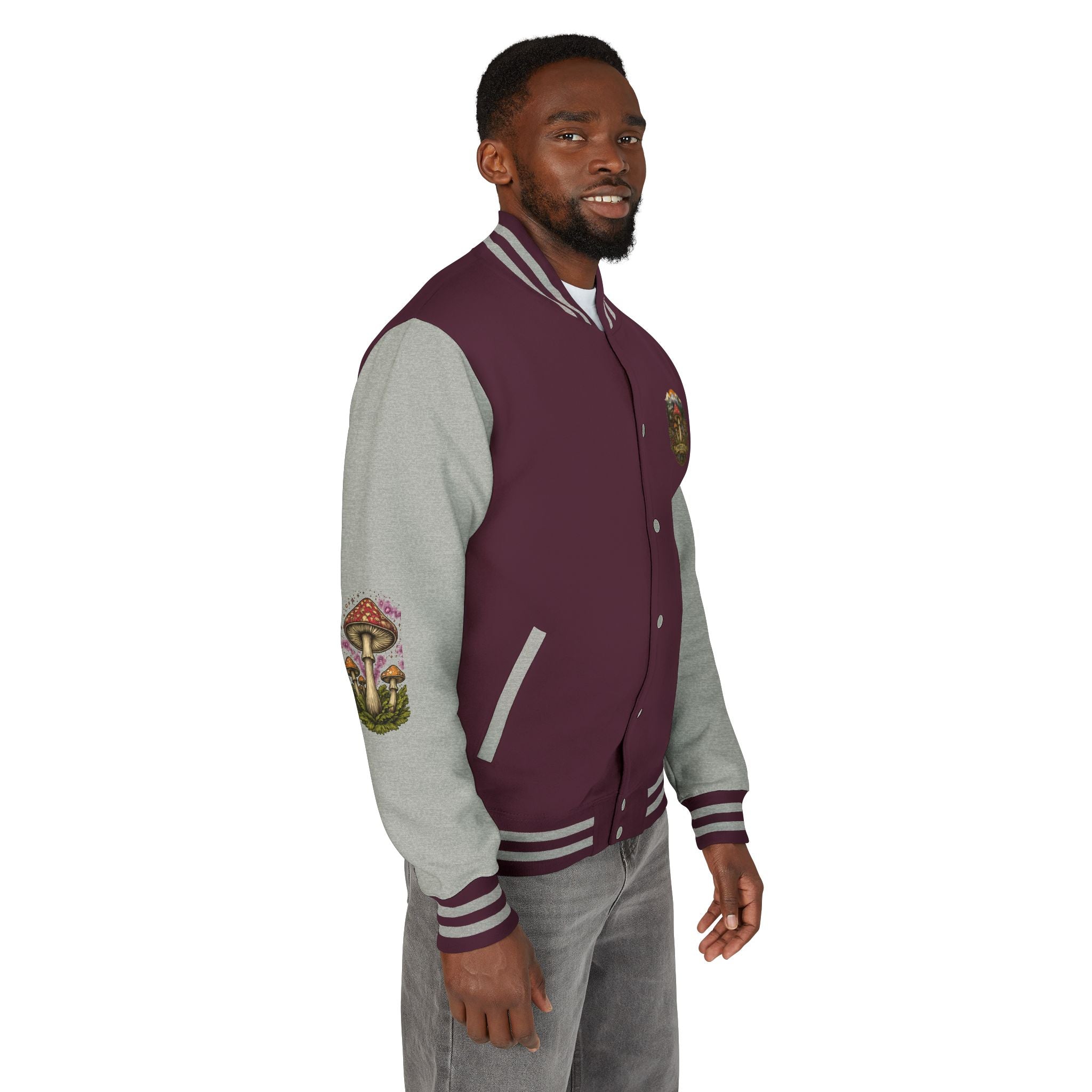 Portland Mushroom Patch Letterman Jacket
