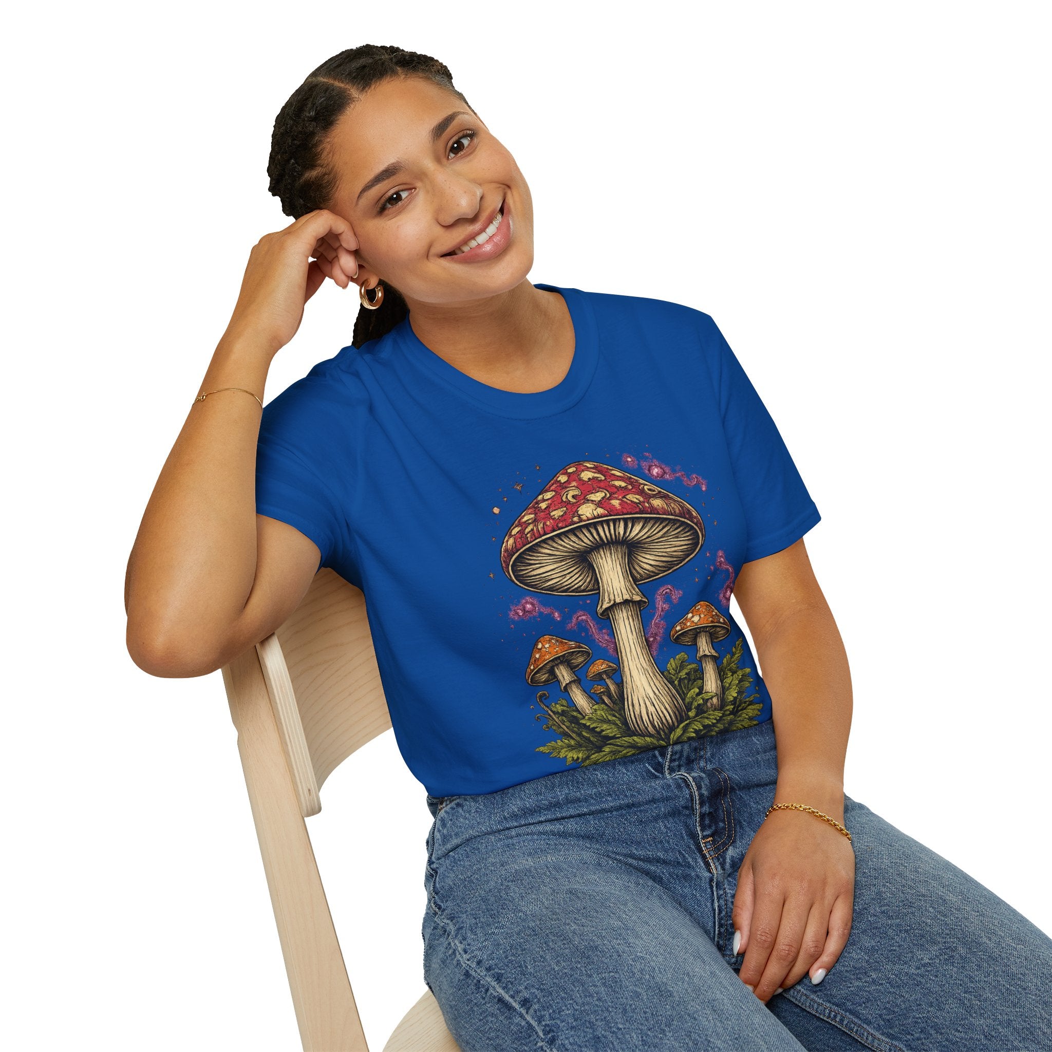City: Portland Mushroom Magic T-Shirt — Vintage Red Toadstool Illustration