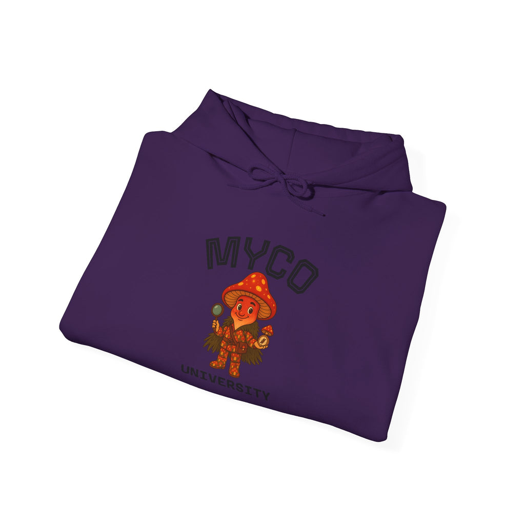 Myco University Lion & Mushroom Hoodie — Psychedelic Lion Graphic Pullover
