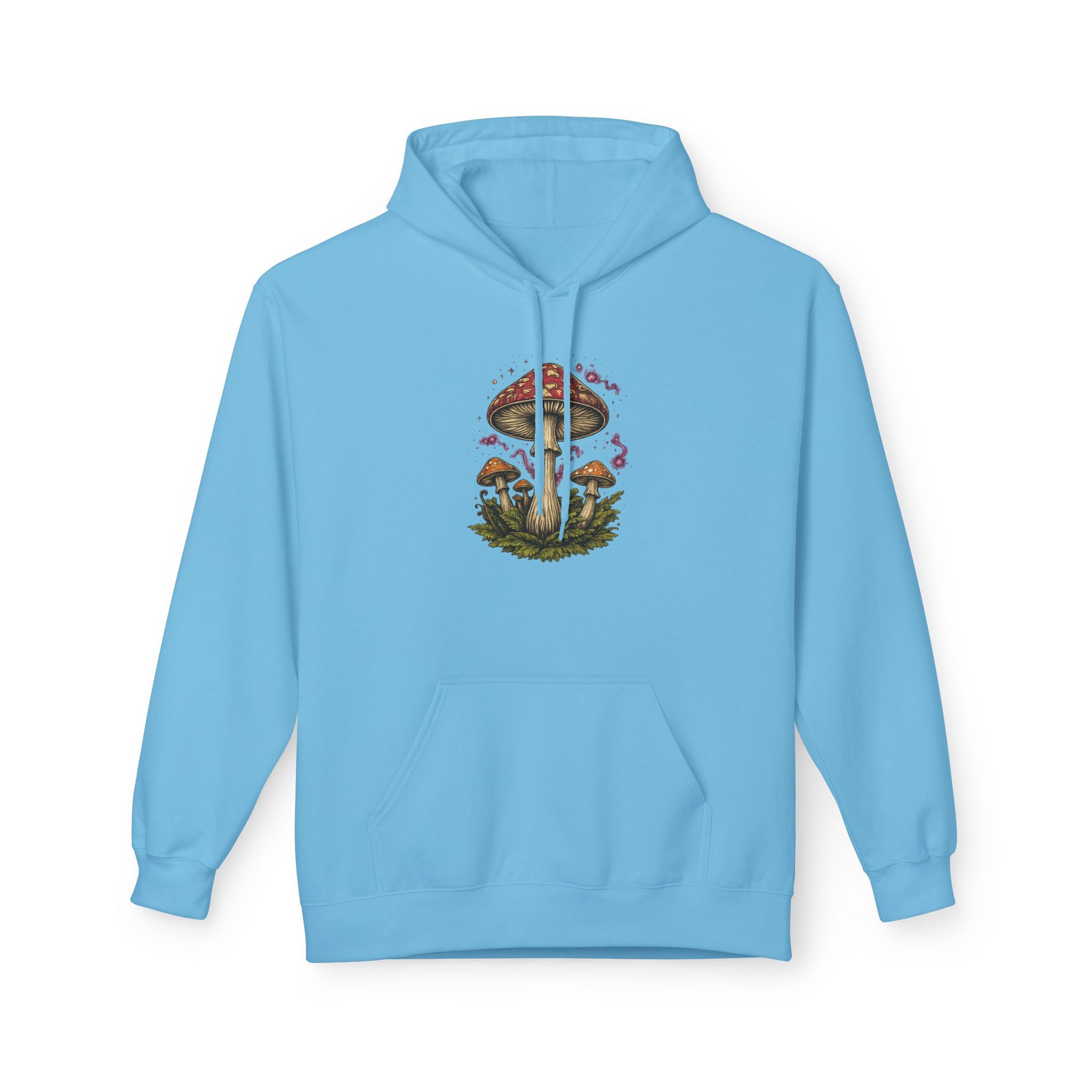 Mushroom Art Hoodie — Botanical Foraging Graphic Pullover