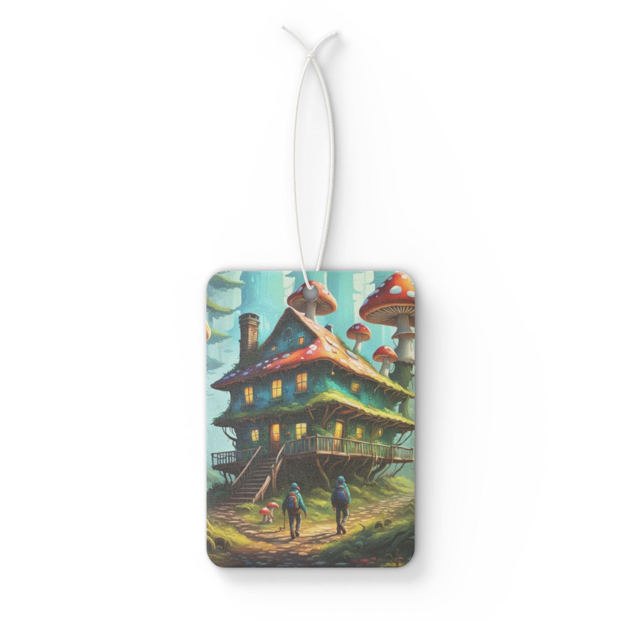 Mushroom Cottage Car Air Freshener — Whimsical Forest Scented Decor