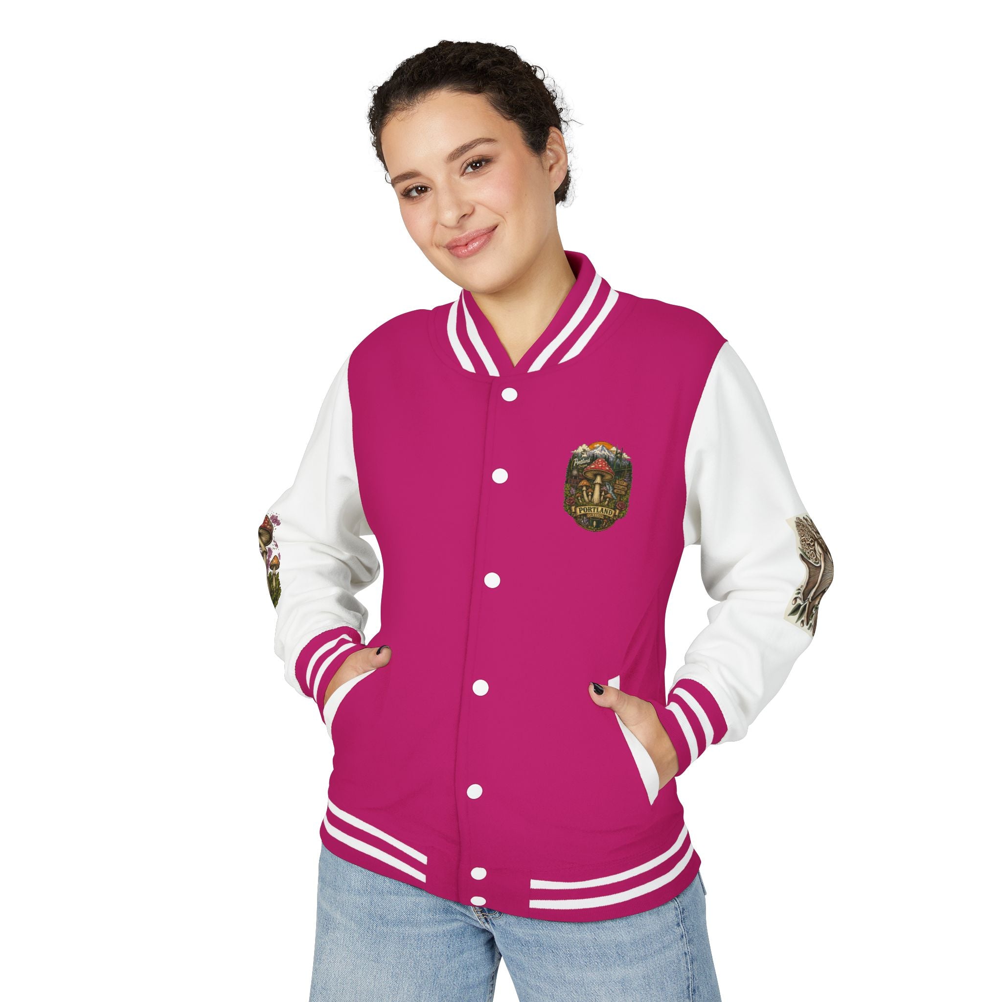 Portland Mushroom Patch Letterman Jacket