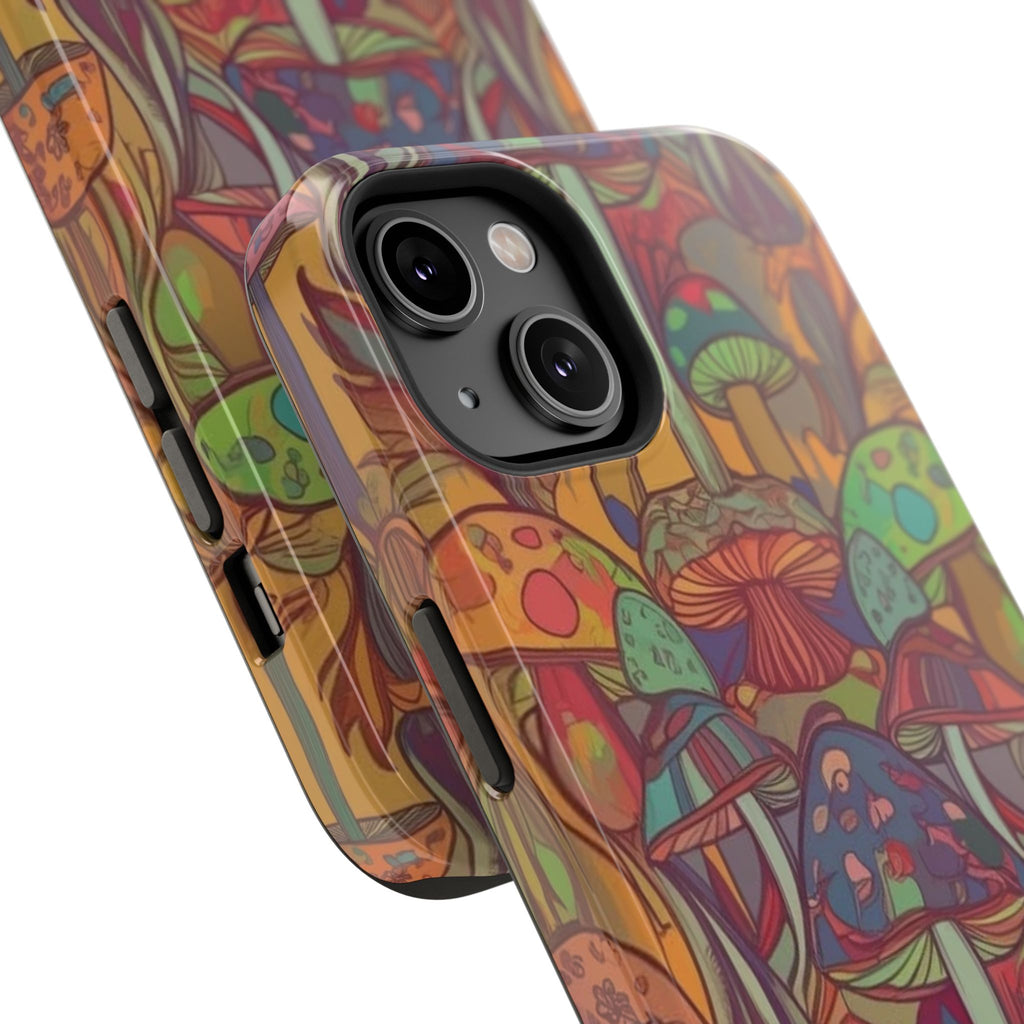 Mushroom Grove Impact-Resistant Case, Unique Phone Cover for Nature Lovers, Mushroom Art Gifts, Phone Accessories for Festivals, [...]