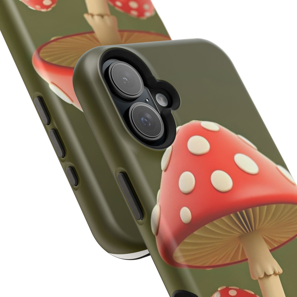 Golden Glow Mushroom Phone Case – Nature Meets Radiance